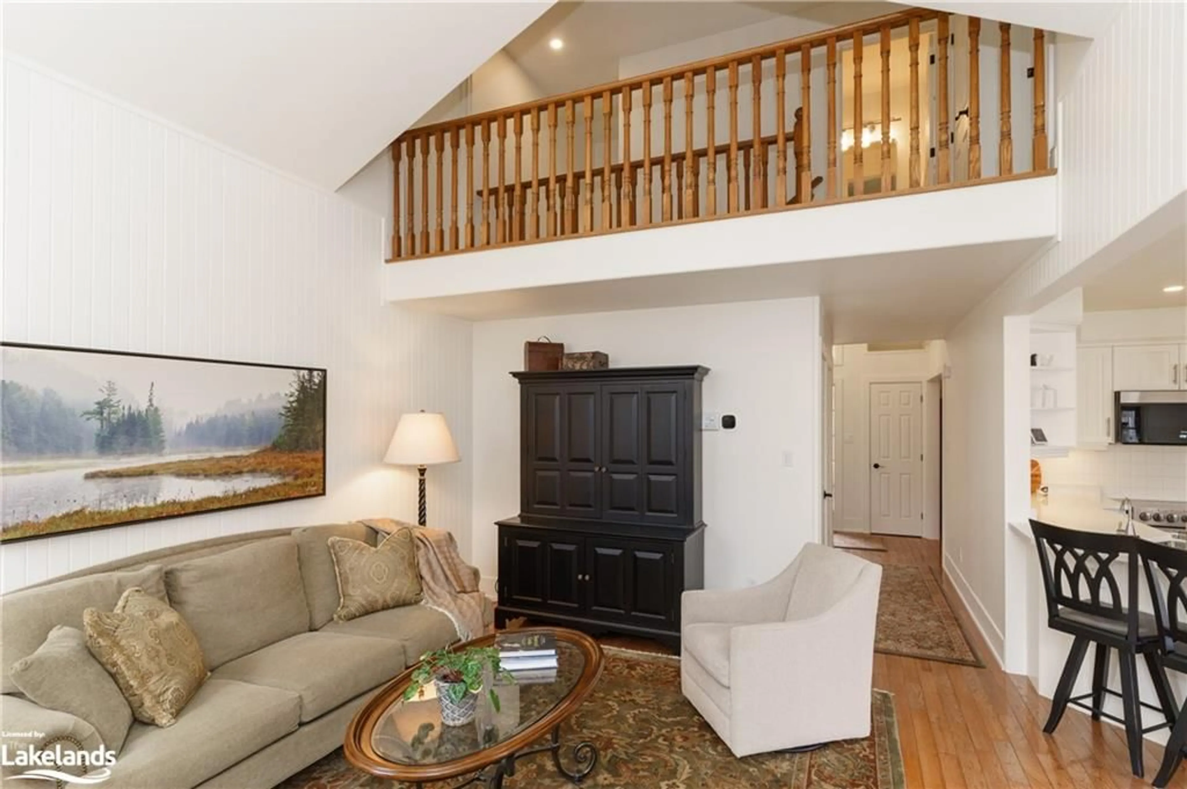 Living room, wood floors for 48 Estate Dr, Port Carling Ontario P0B 1J0