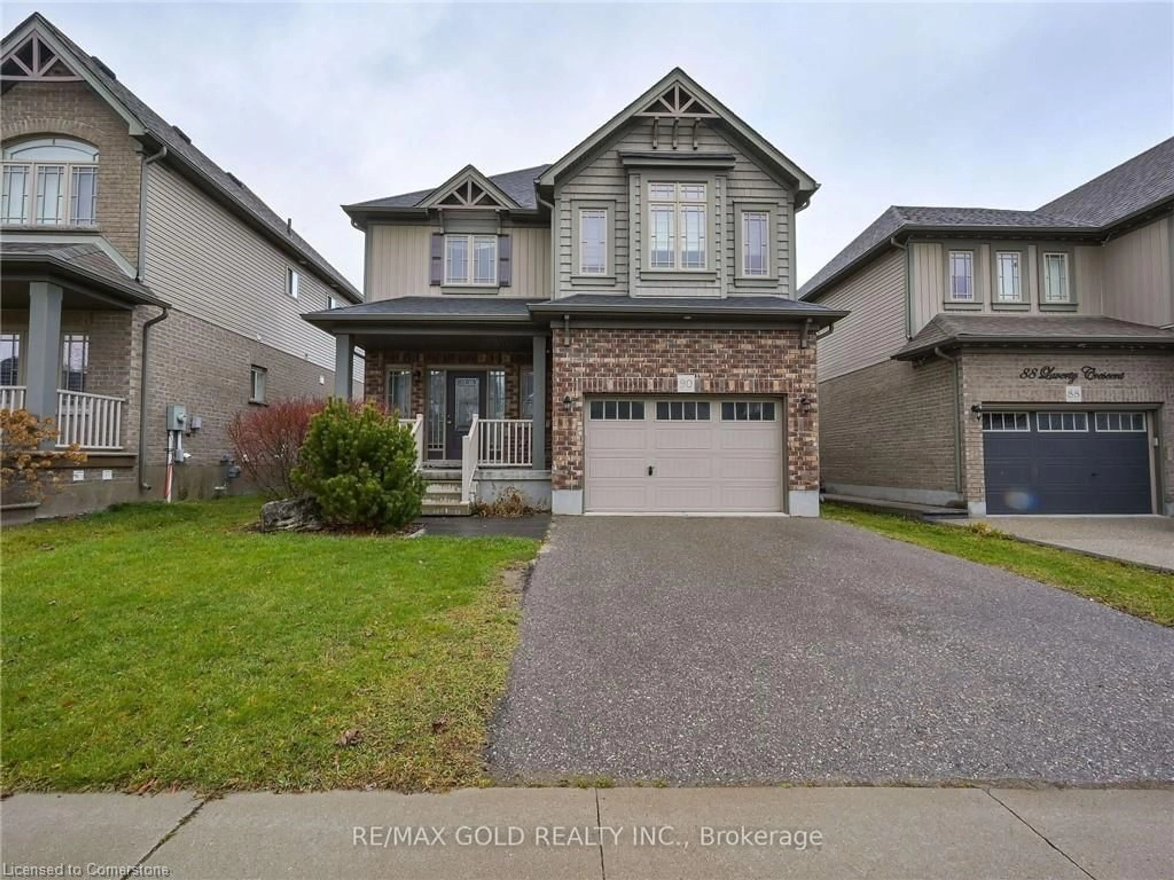 Frontside or backside of a home, the street view for 90 Laverty Cres, Orangeville Ontario L9W 6R7