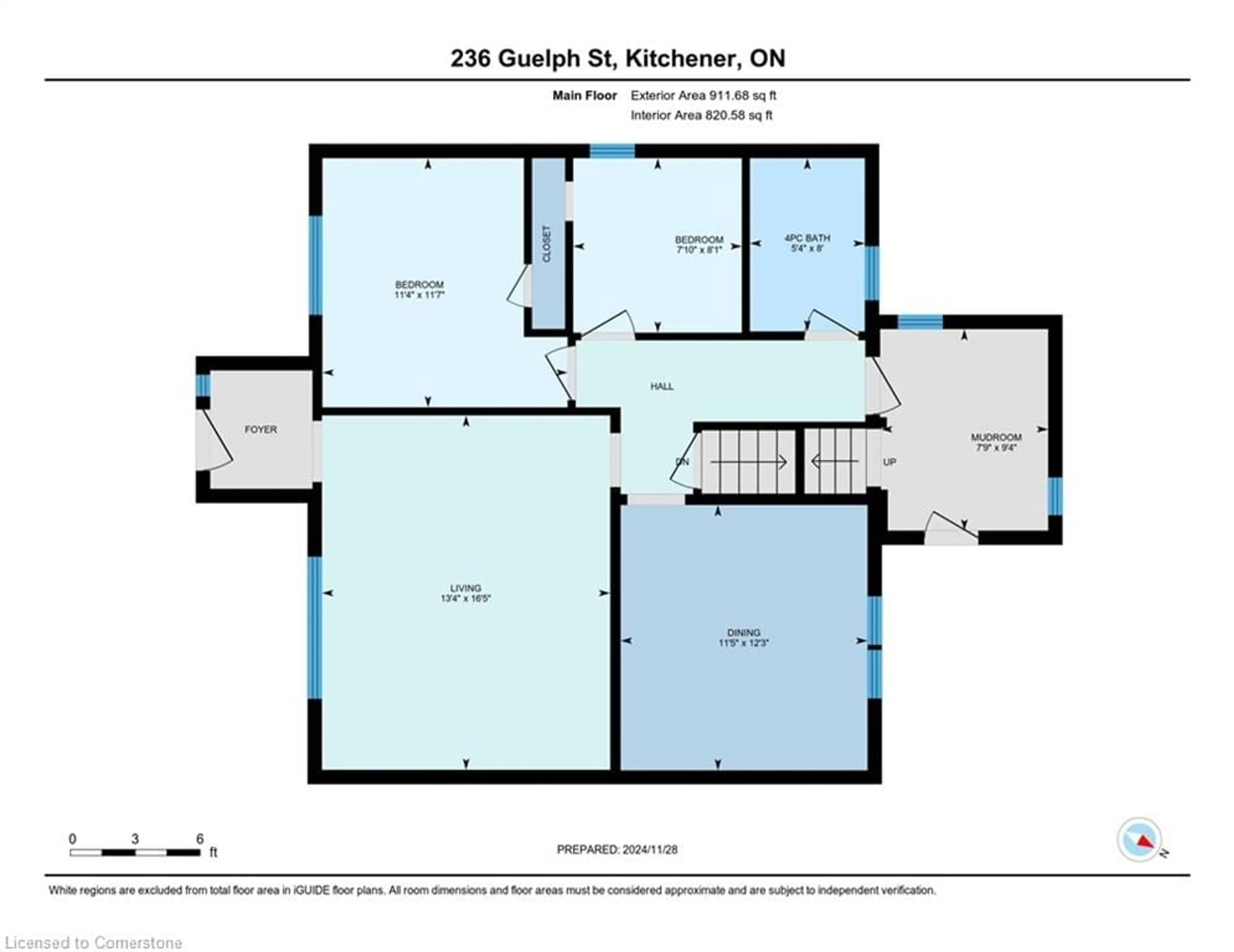 Floor plan for 236 Guelph St, Kitchener Ontario N2H 5X1