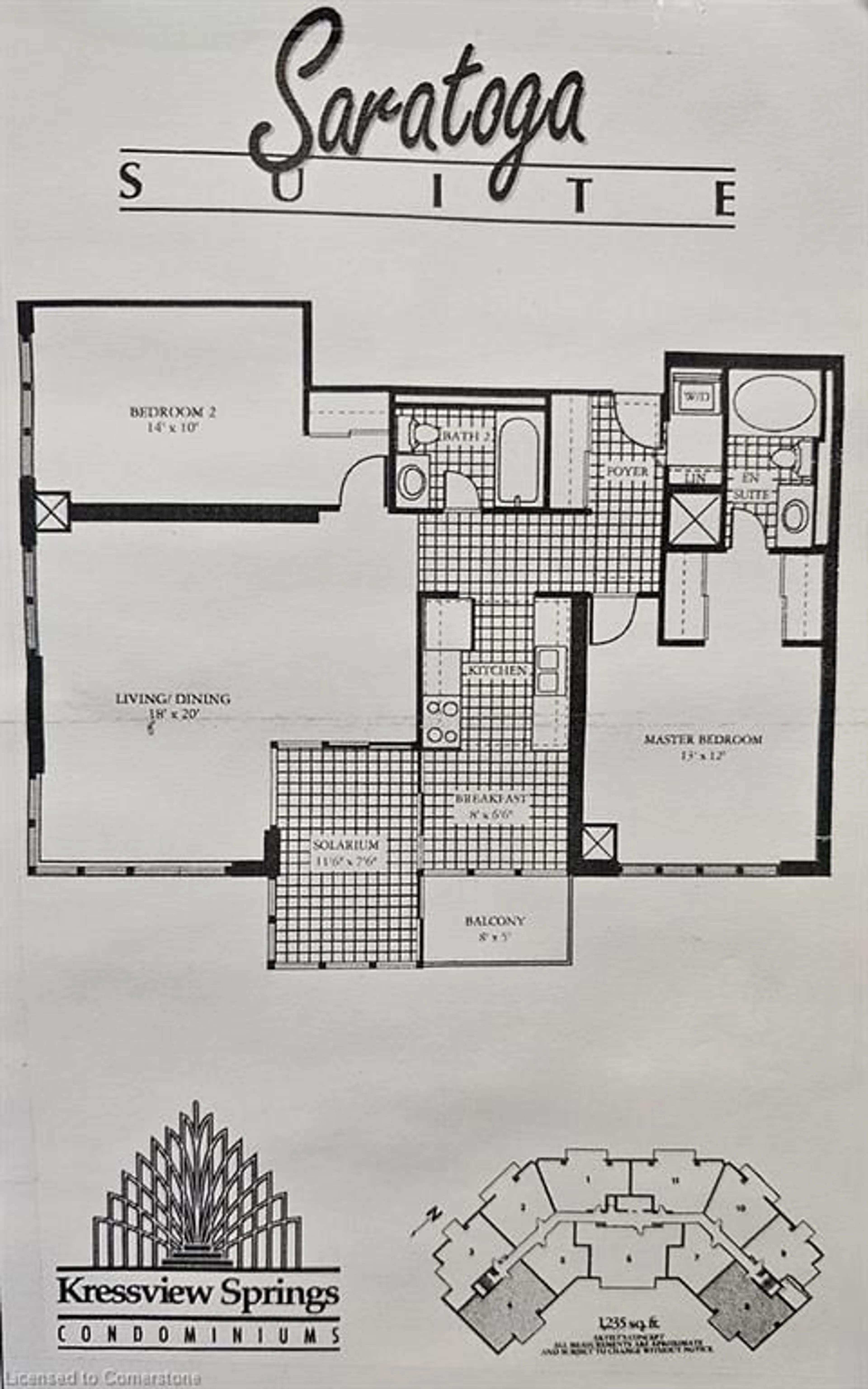 Floor plan for 237 King St #1004, Cambridge Ontario N3H 5L2