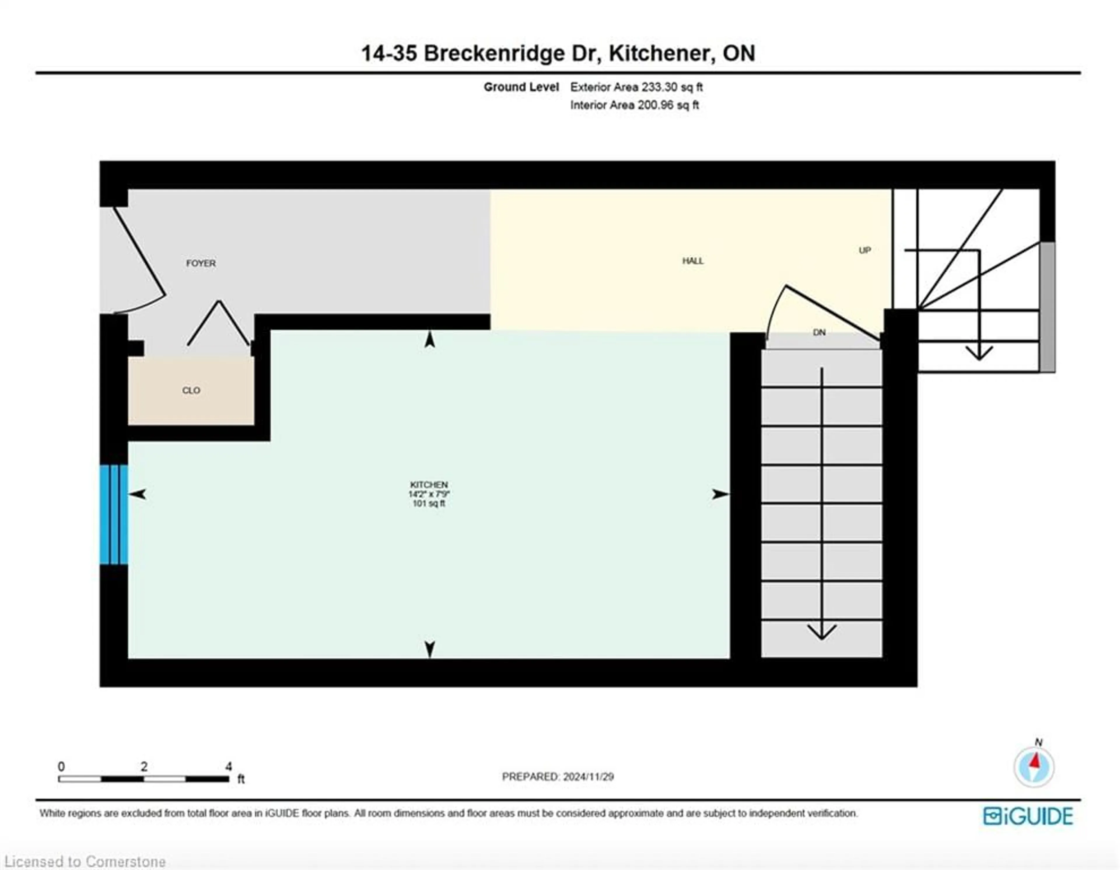 Floor plan for 35 Breckenridge Dr #14, Kitchener Ontario N2B 3H5