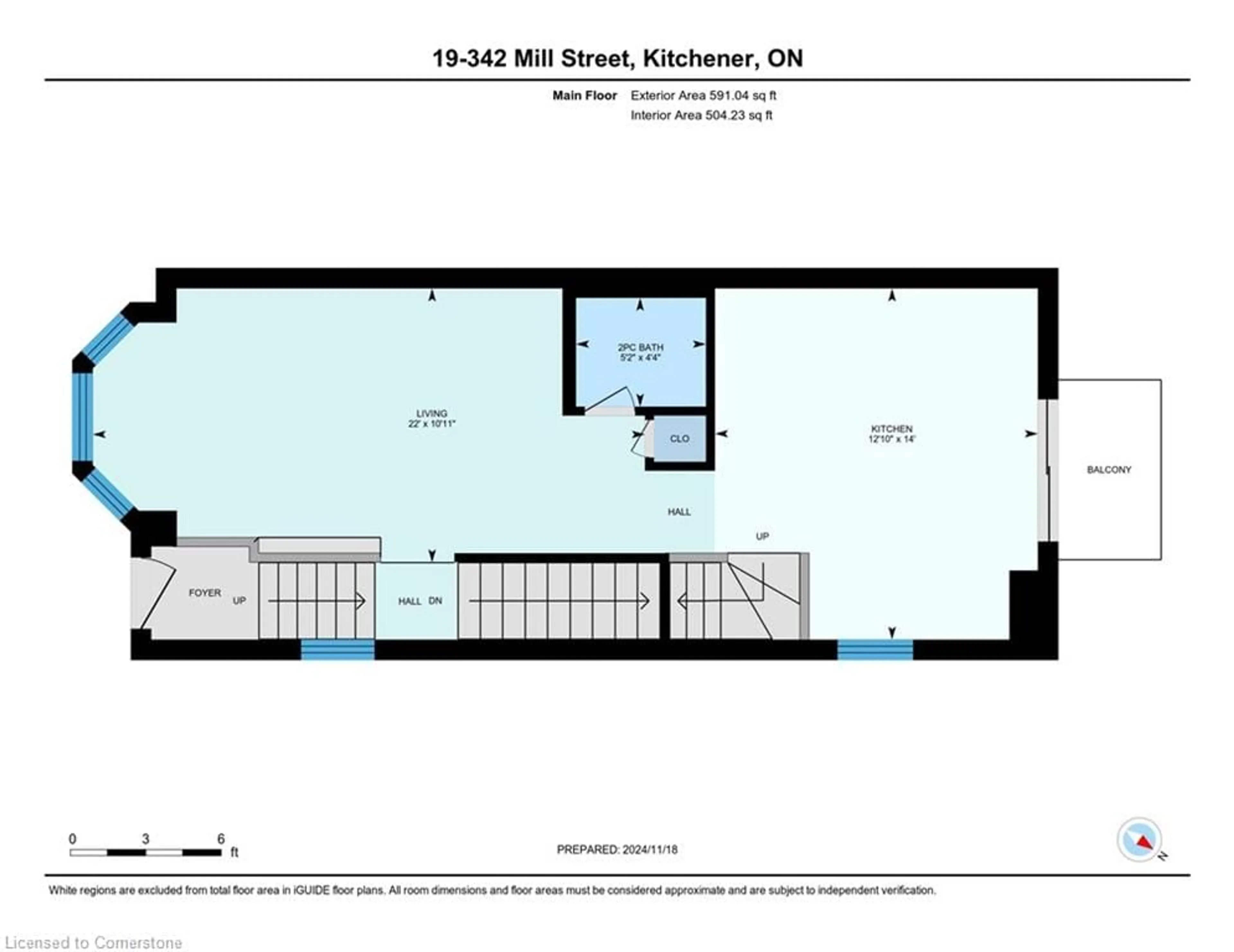 Floor plan for 342 Mill St #19, Kitchener Ontario N2M 0A5