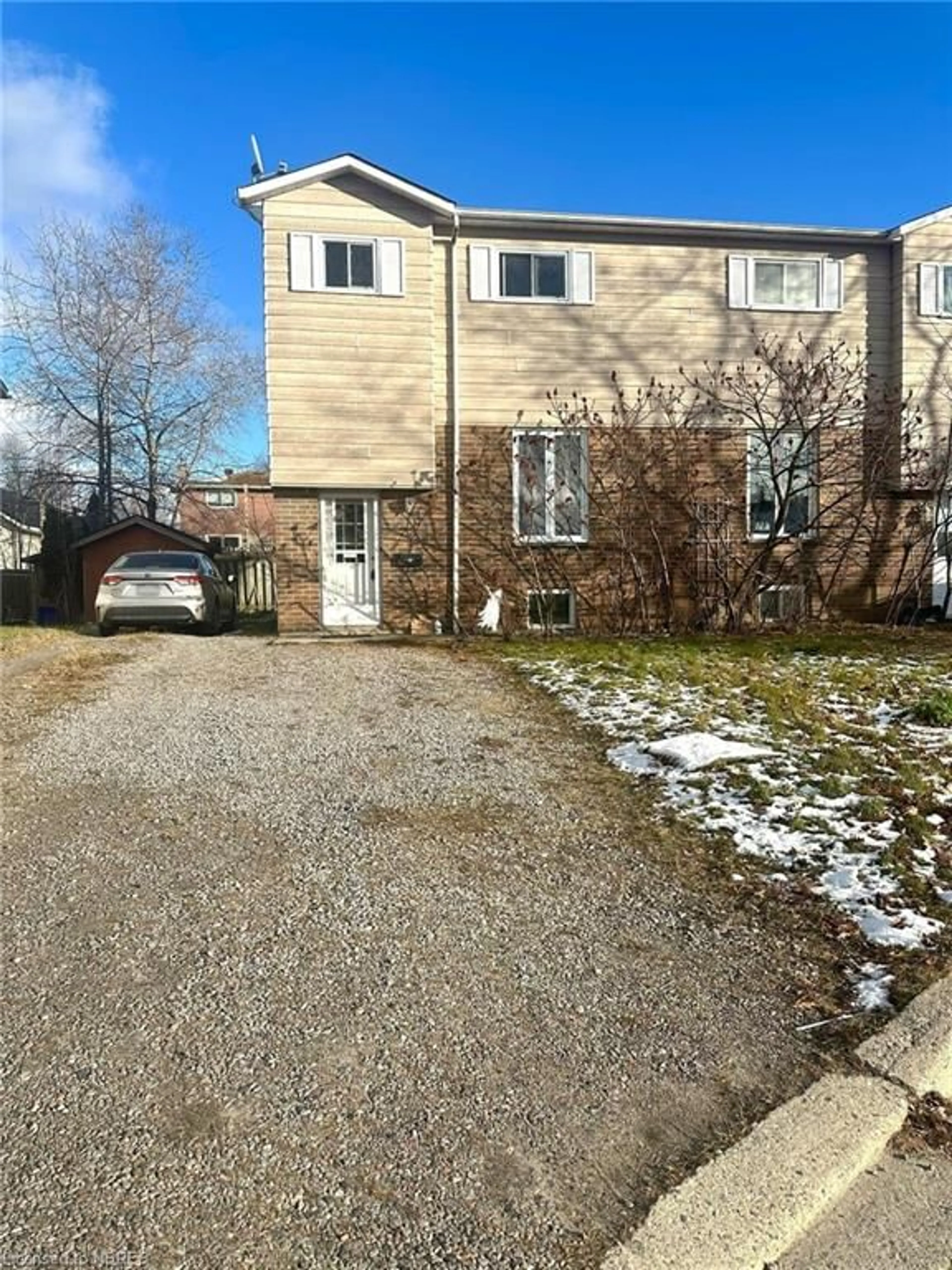 A pic from exterior of the house or condo, the street view for 22 Dover Crt, North Bay Ontario P1B 9G7