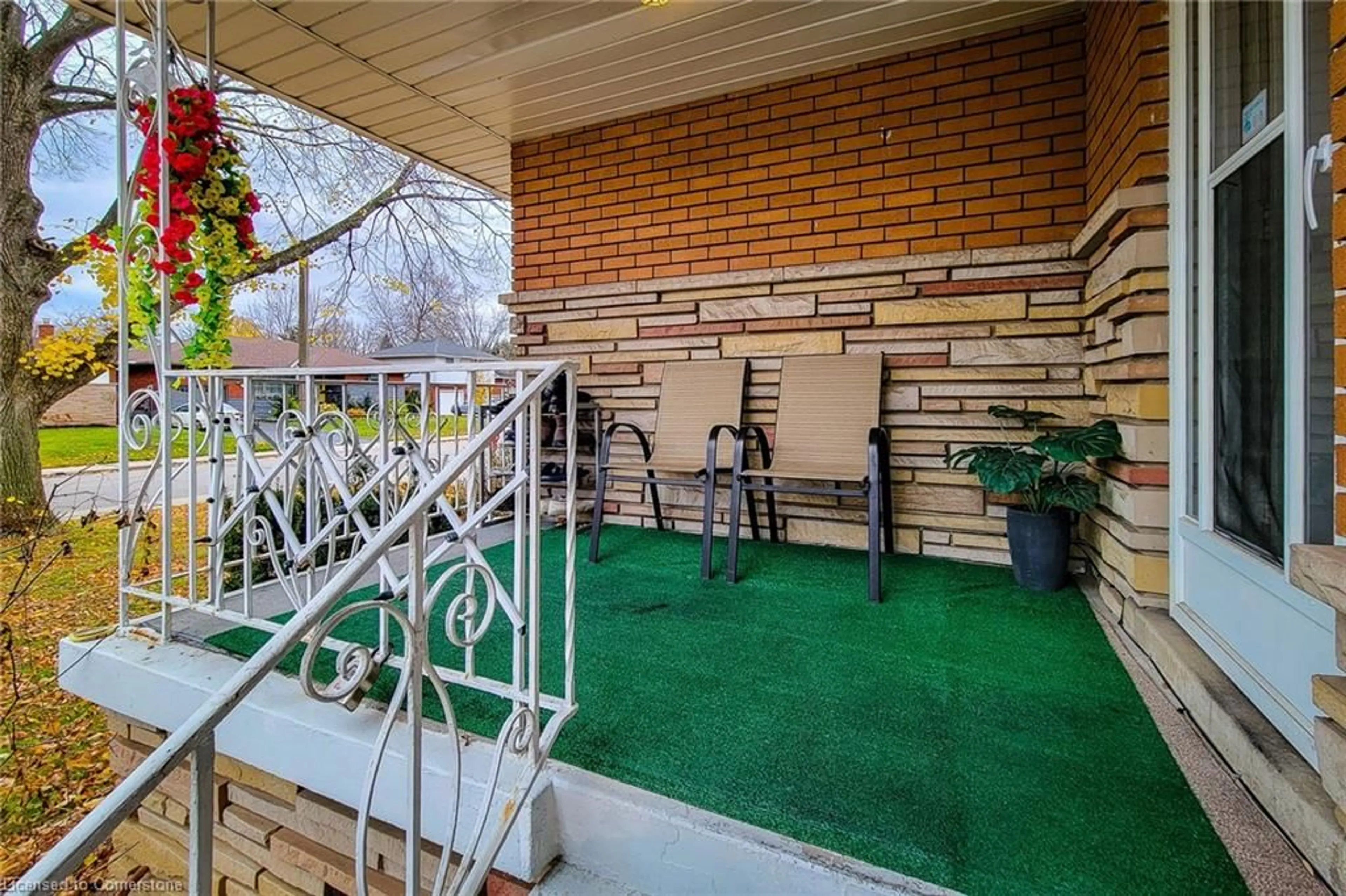 Patio, the fenced backyard for 160 Bendamere Ave, Hamilton Ontario L9C 1N5