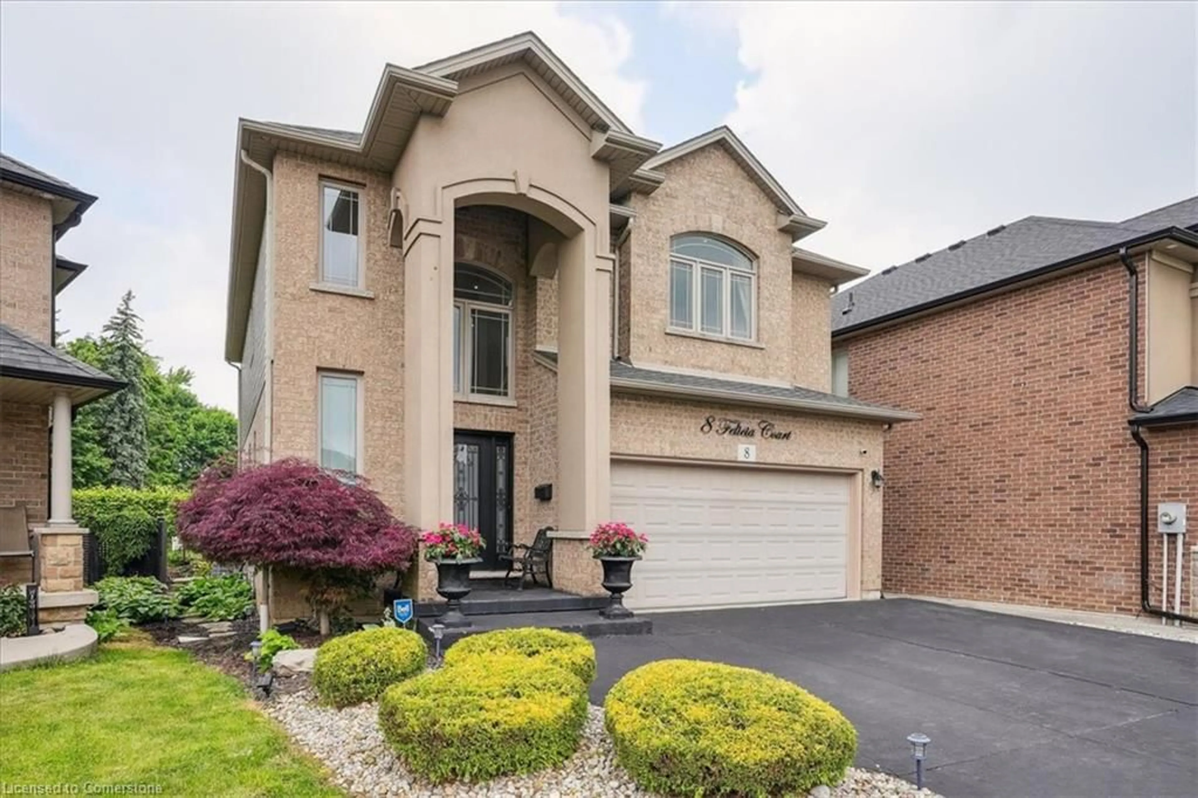 Home with brick exterior material for 8 Felicia Crt, Hamilton Ontario L9B 0B6