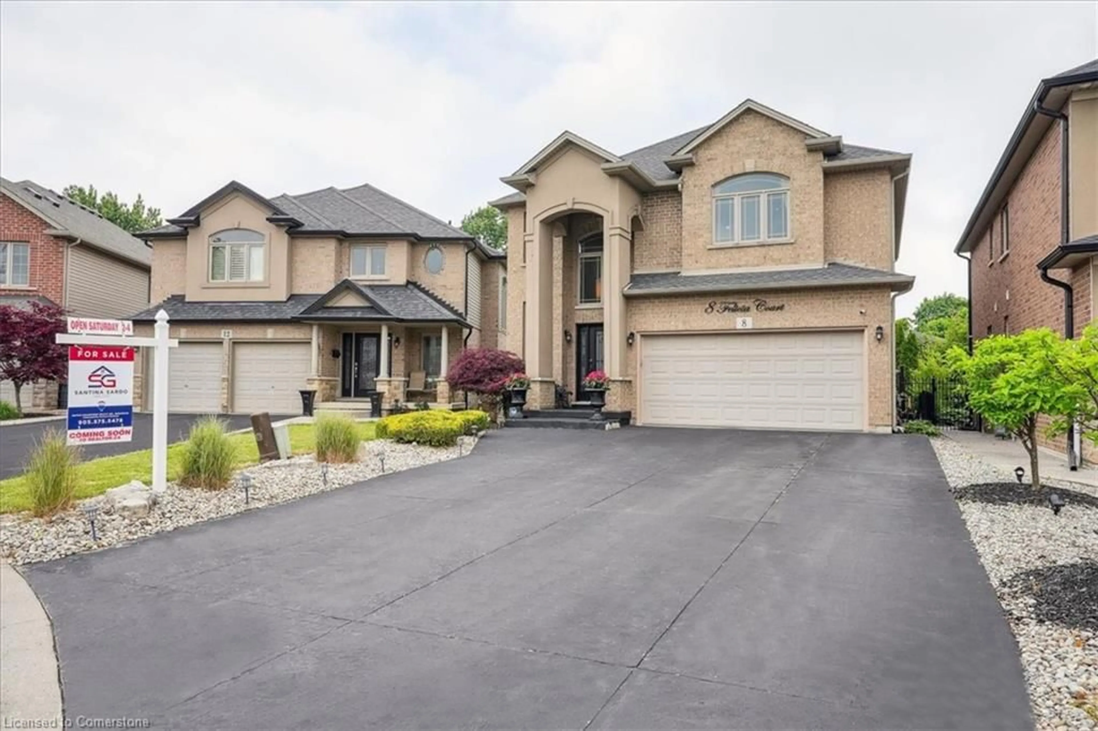 Frontside or backside of a home, the street view for 8 Felicia Crt, Hamilton Ontario L9B 0B6