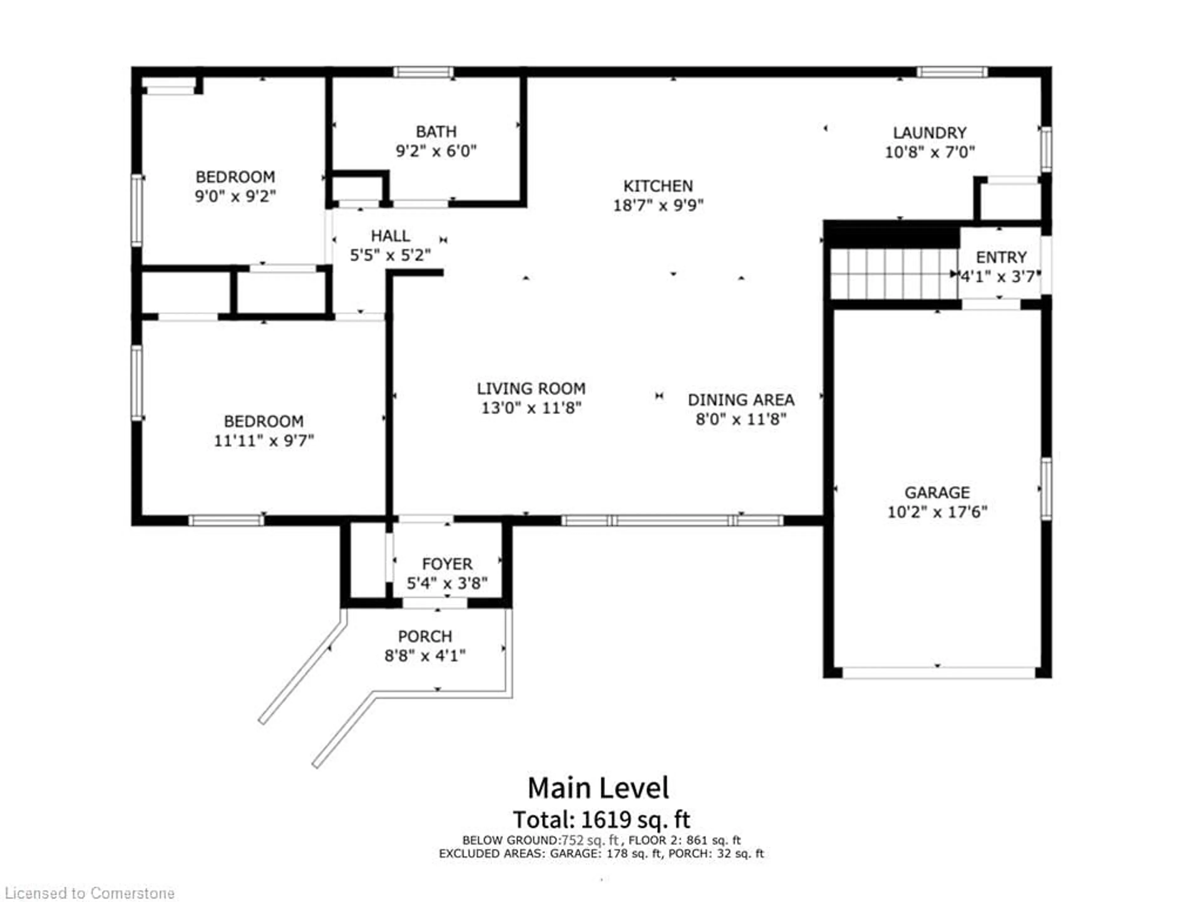 Floor plan for 136 Brantdale Ave, Hamilton Ontario L9C 1B9