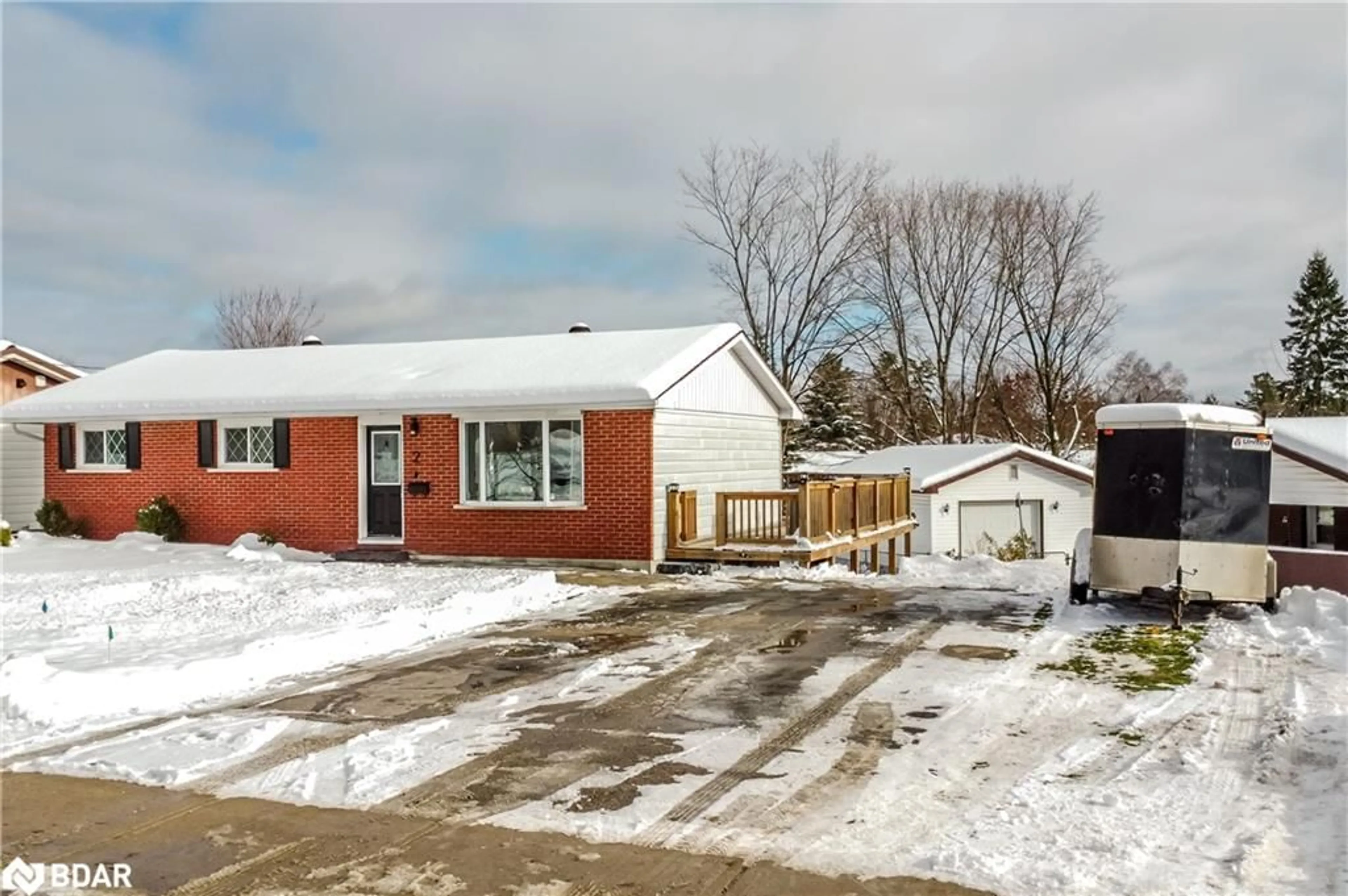 Frontside or backside of a home, the street view for 2 Walker Ave, Orillia Ontario L3V 6G7