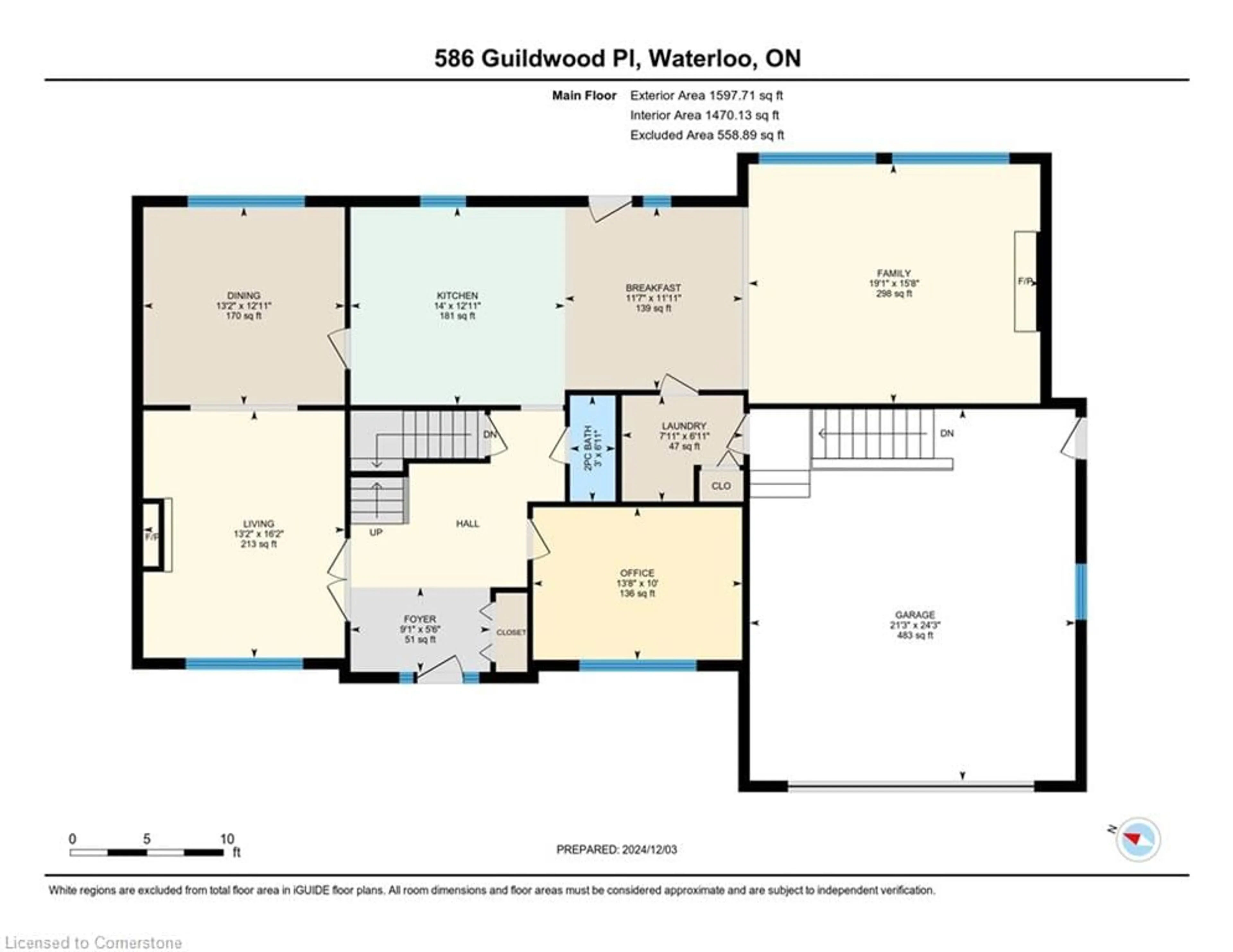 Floor plan for 586 Guildwood Pl, Waterloo Ontario N2K 3M4