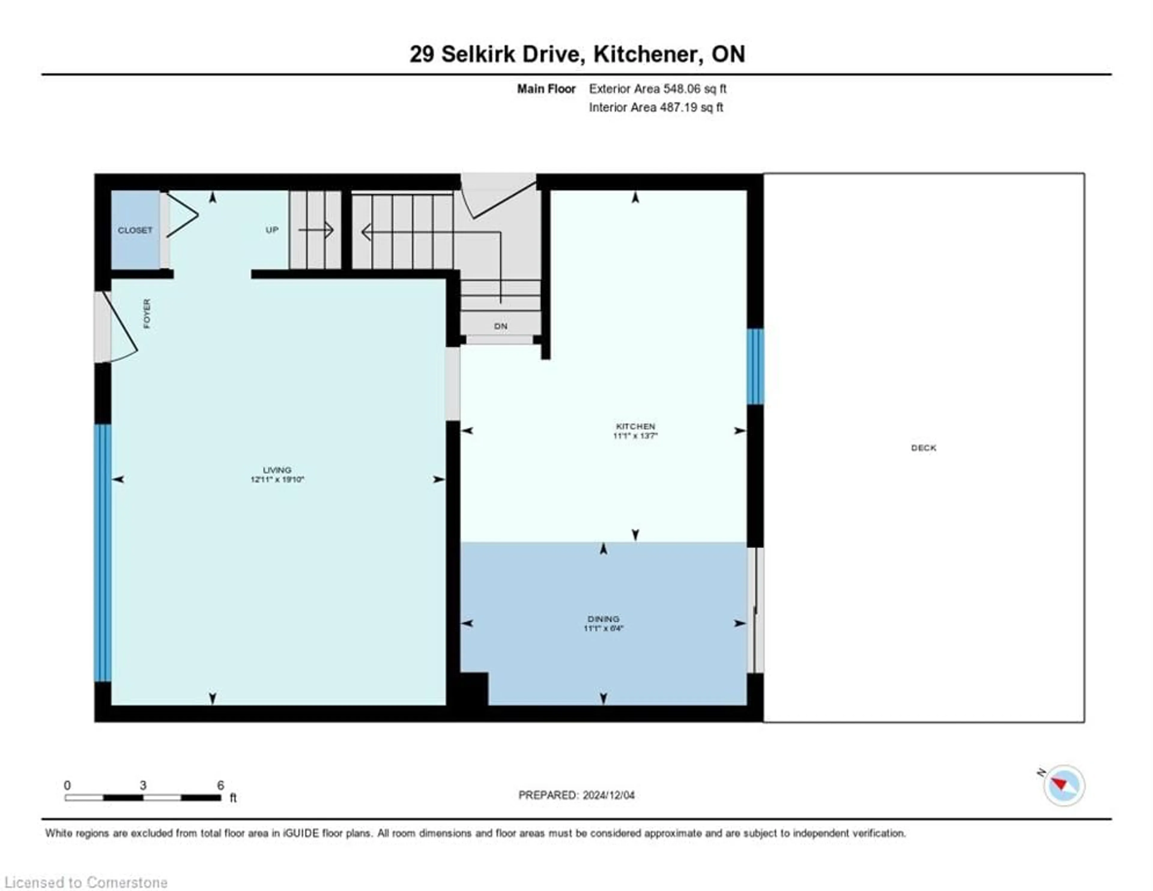 Floor plan for 29 Selkirk Dr, Kitchener Ontario N2E 1M5