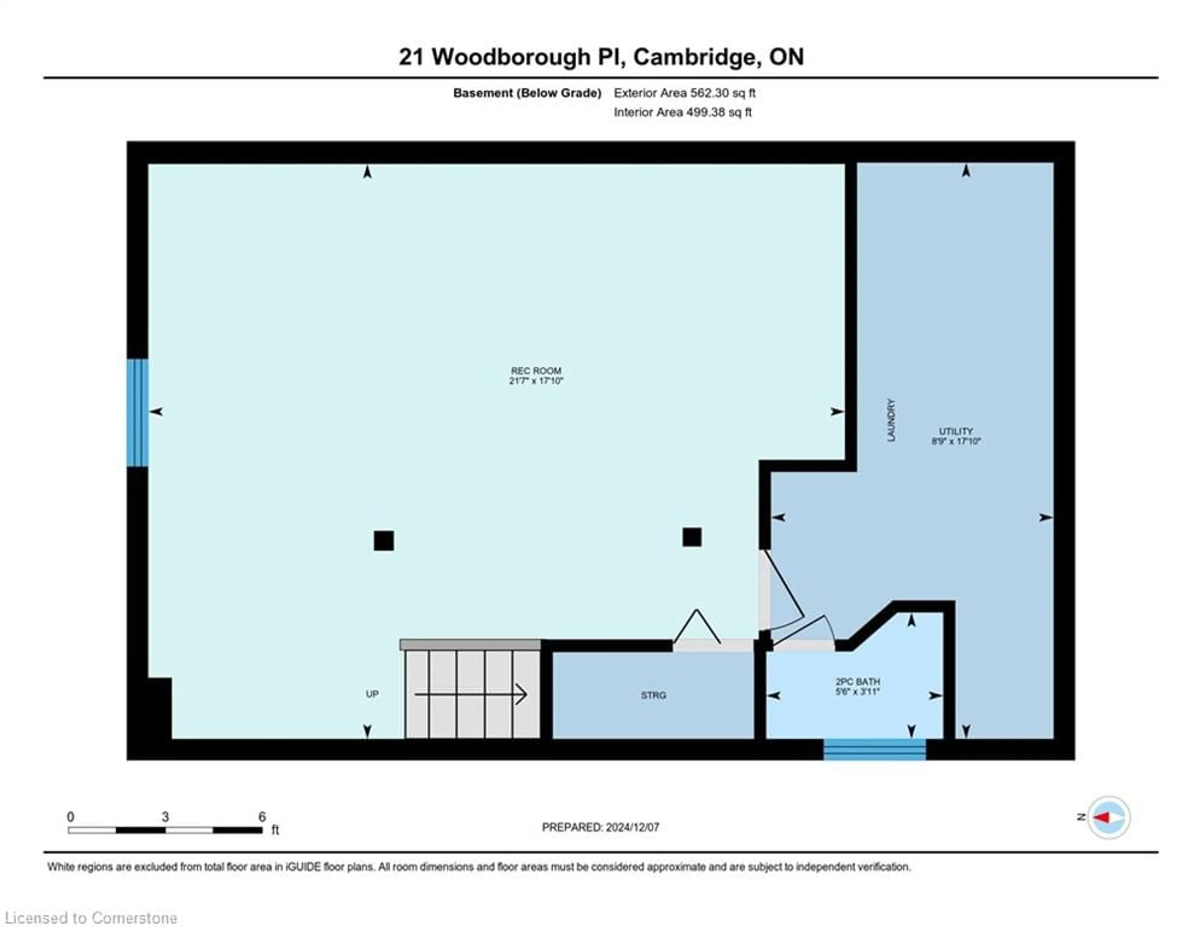 Floor plan for 21 Woodborough Pl, Cambridge Ontario N1R 7W8