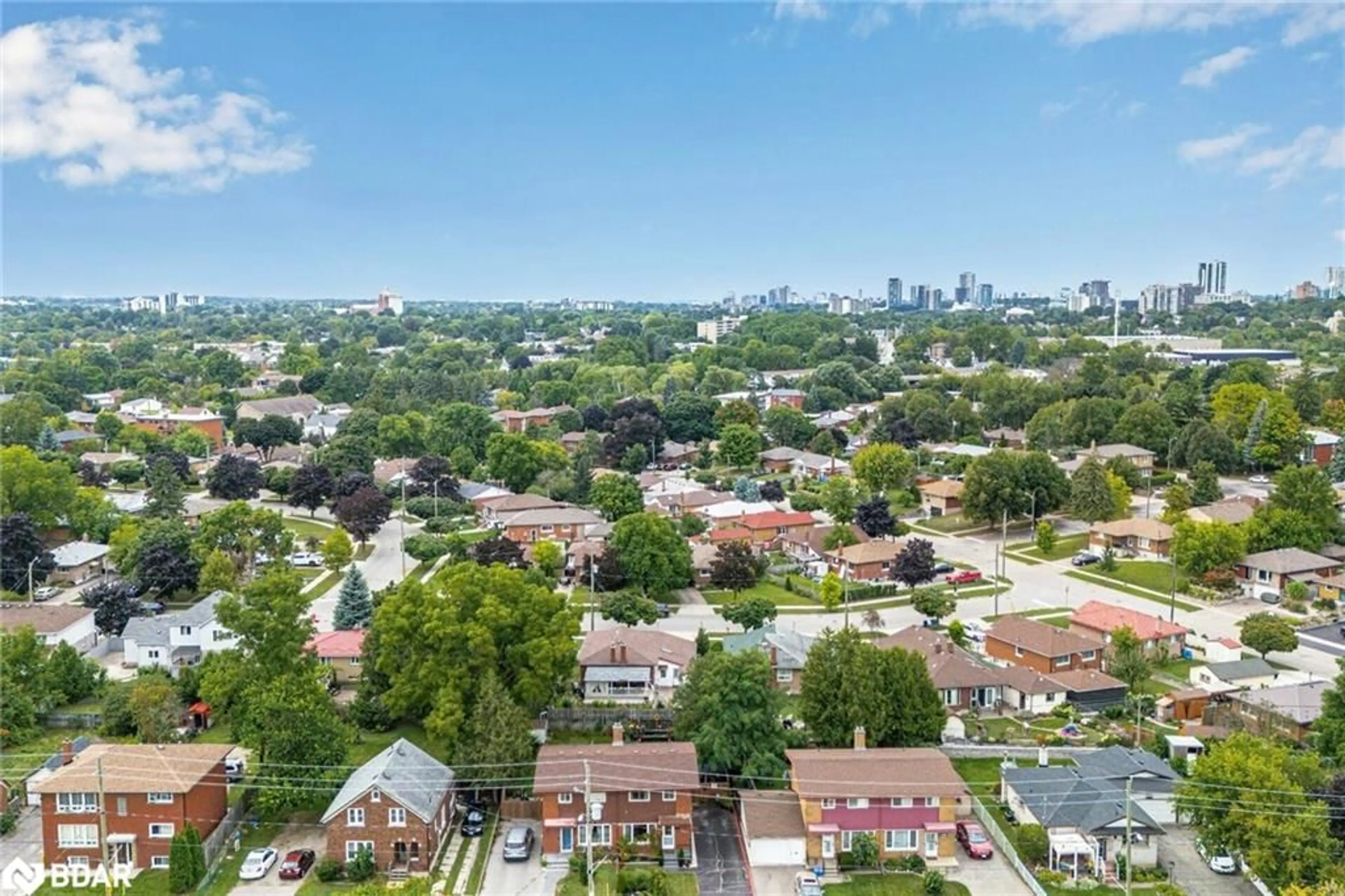 A pic from exterior of the house or condo, the view of city buildings for 452 Ottawa St, Kitchener Ontario N2M 3P5