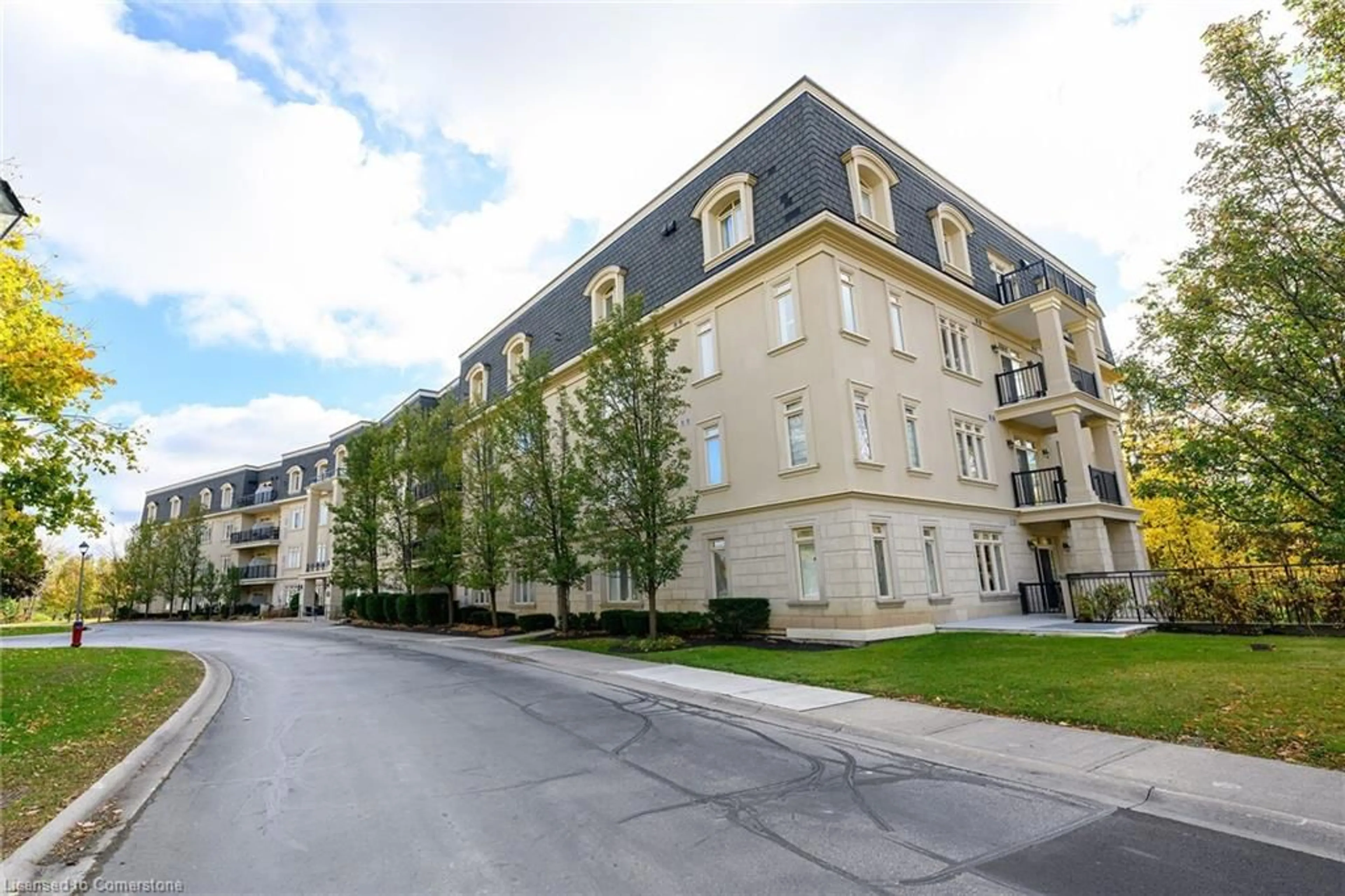 A pic from exterior of the house or condo, the street view for 443 Centennial Forest Dr #213, Milton Ontario L9T 6A1