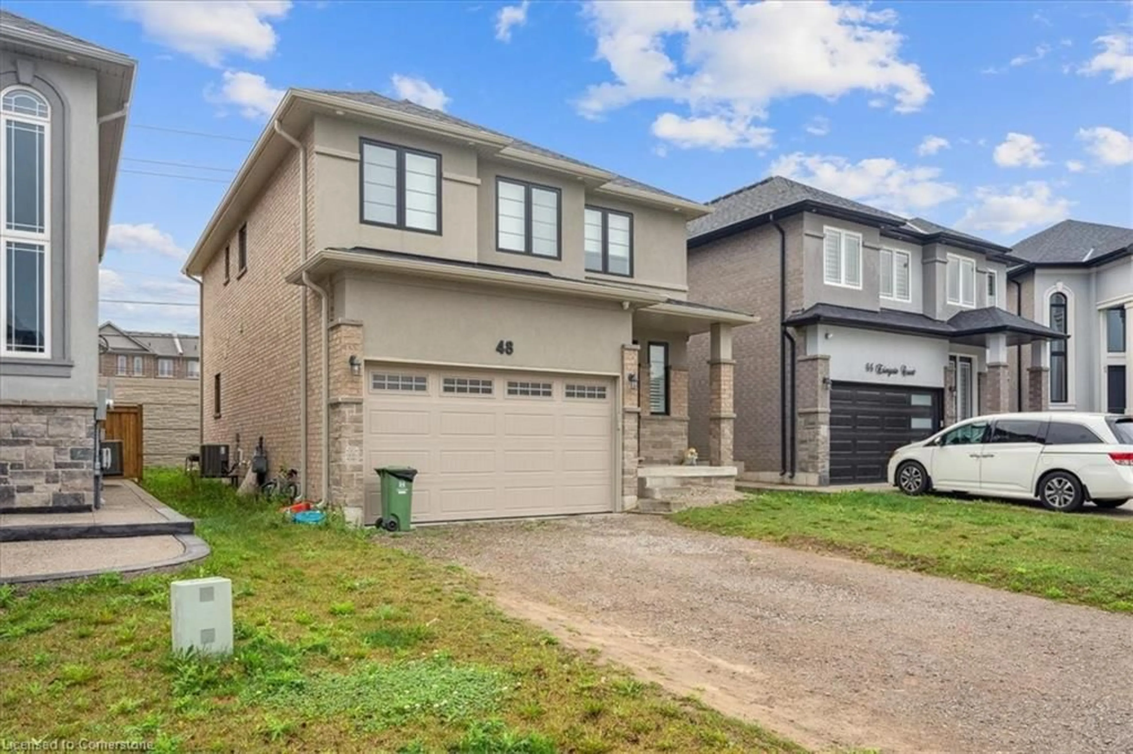 Frontside or backside of a home, the street view for 48 Eringate Court Crt, Hamilton Ontario L8J 0L7