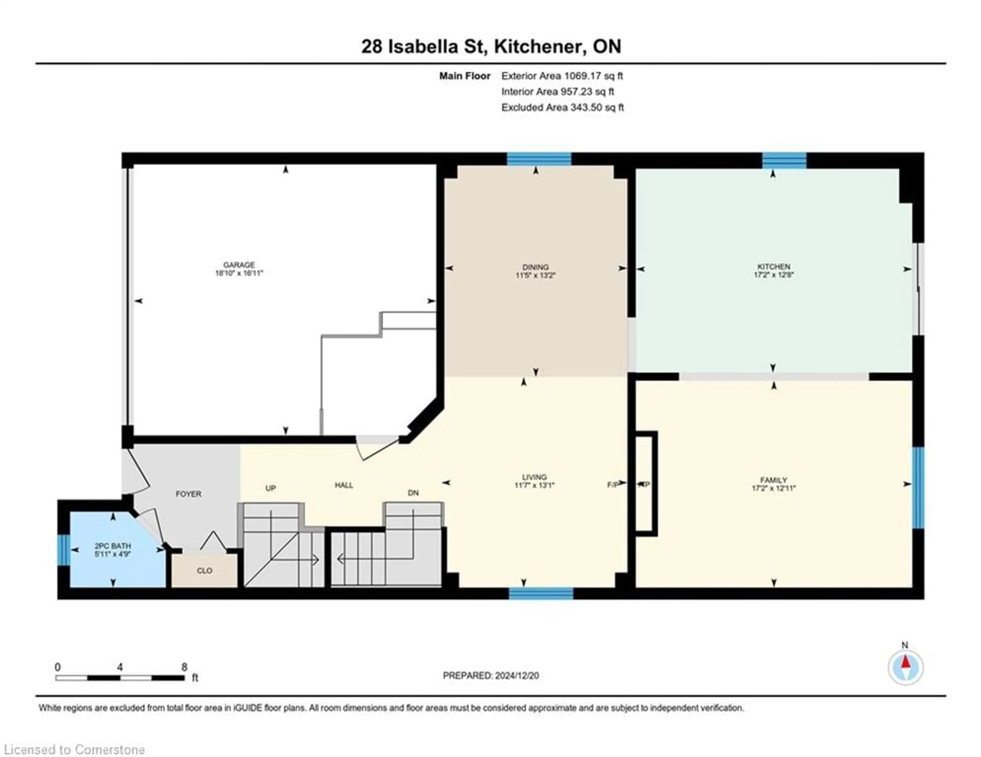 Floor plan for 28 Isabella St, Kitchener Ontario N2E 4K1