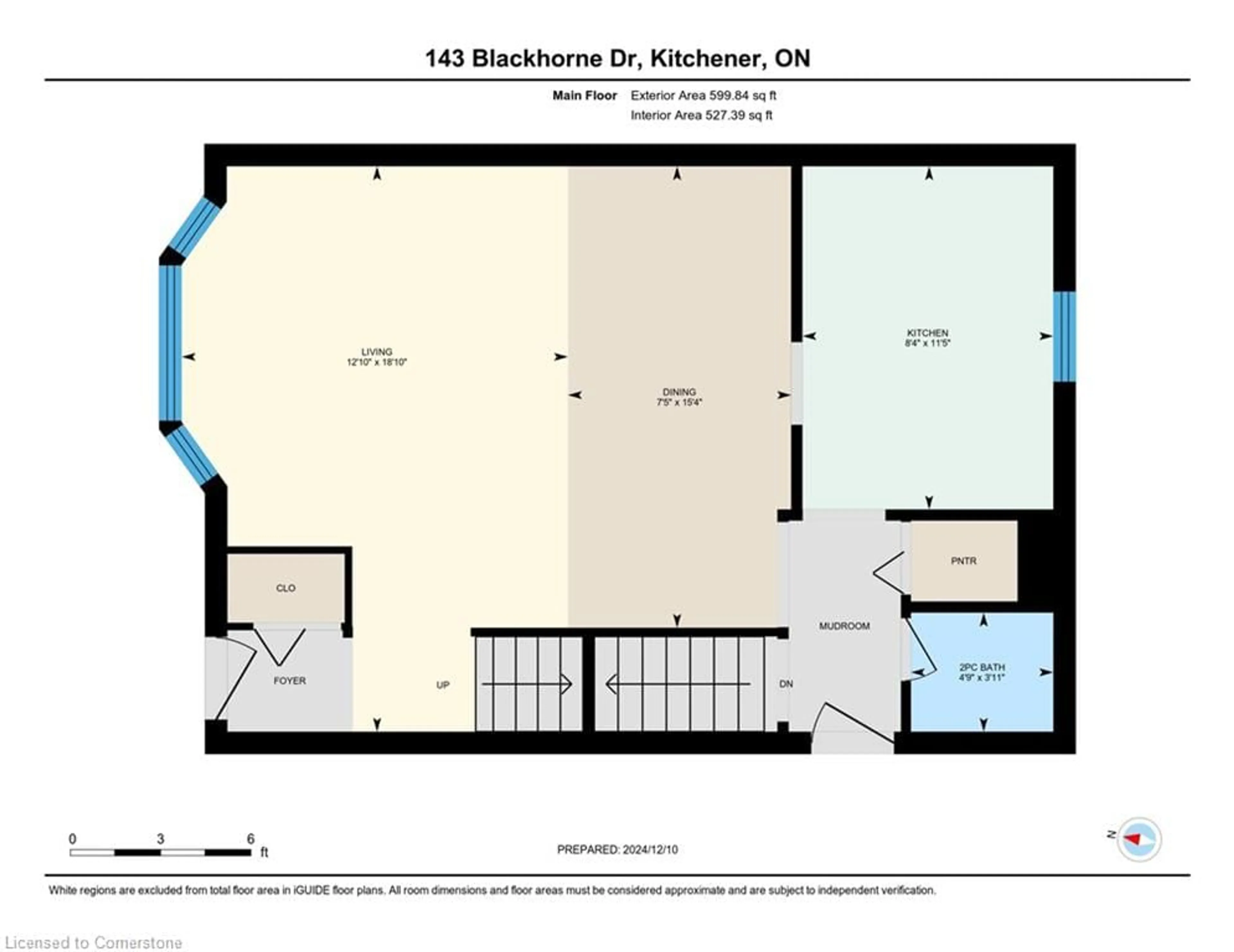 Floor plan for 143 Blackhorne Dr, Kitchener Ontario N2E 1T5