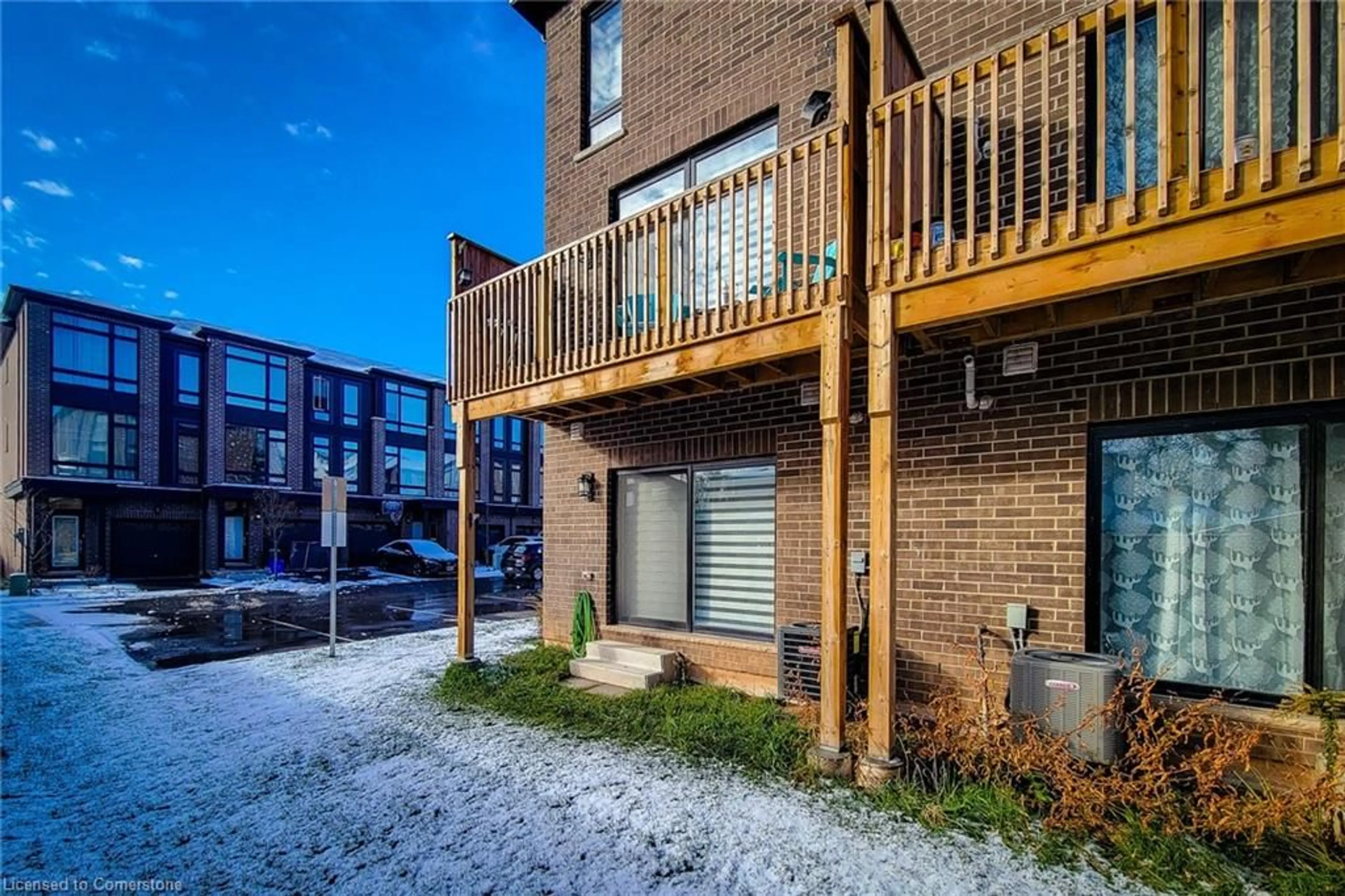 A pic from exterior of the house or condo, the fenced backyard for 270 Melvin Avenue Ave #27, Hamilton Ontario L8H 2K2