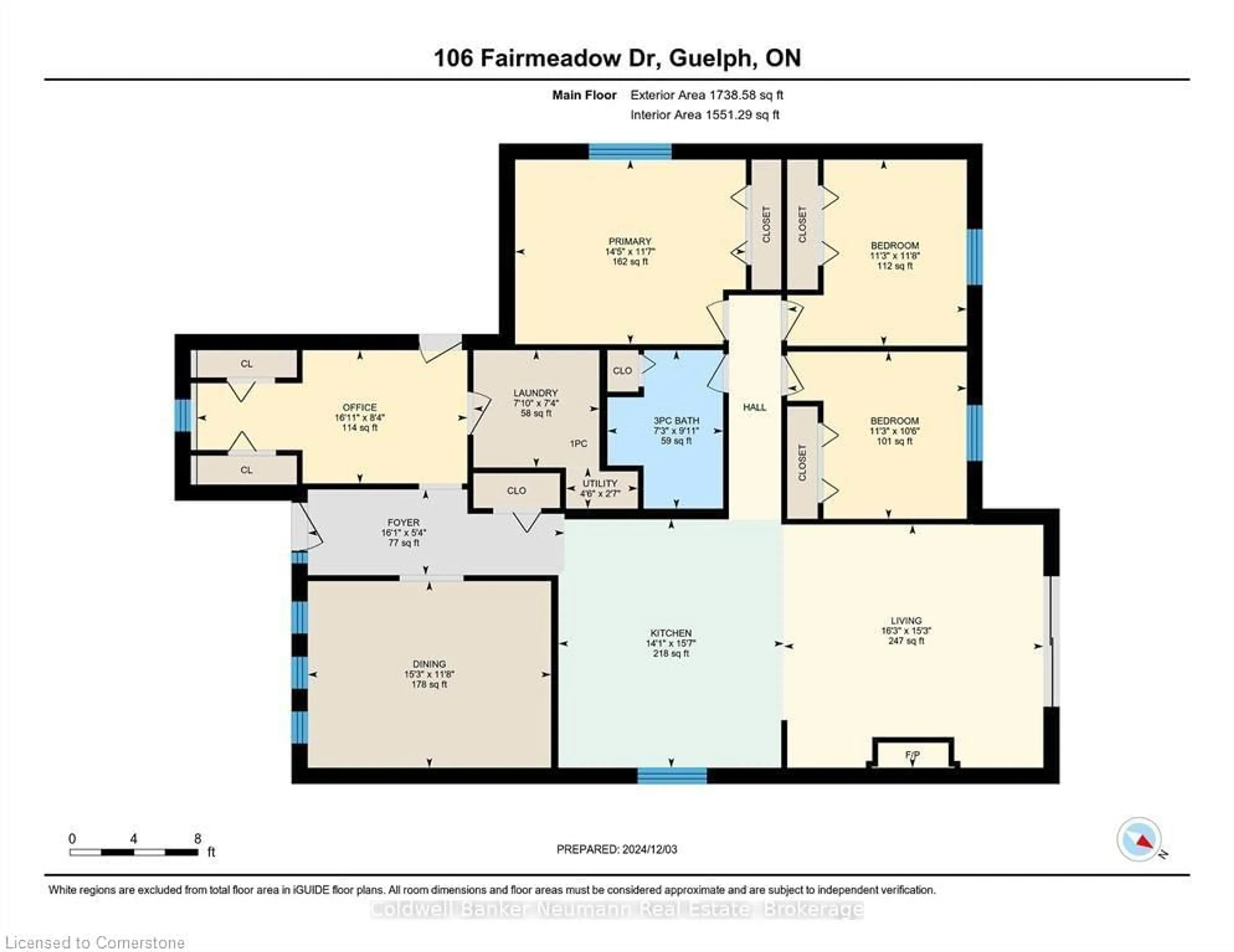 Floor plan for 106 Fairmeadow Dr, Guelph Ontario N1H 7T2