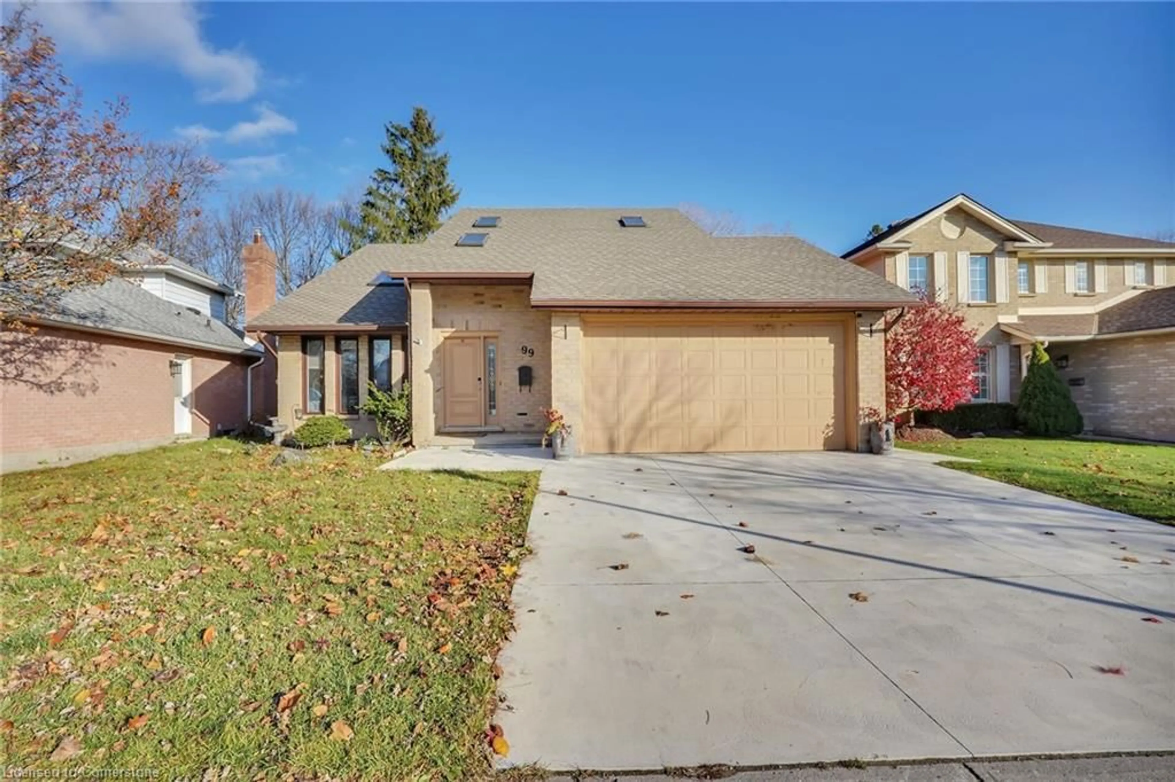 Frontside or backside of a home, the street view for 99 Westwinds Dr, London Ontario N6C 5M6