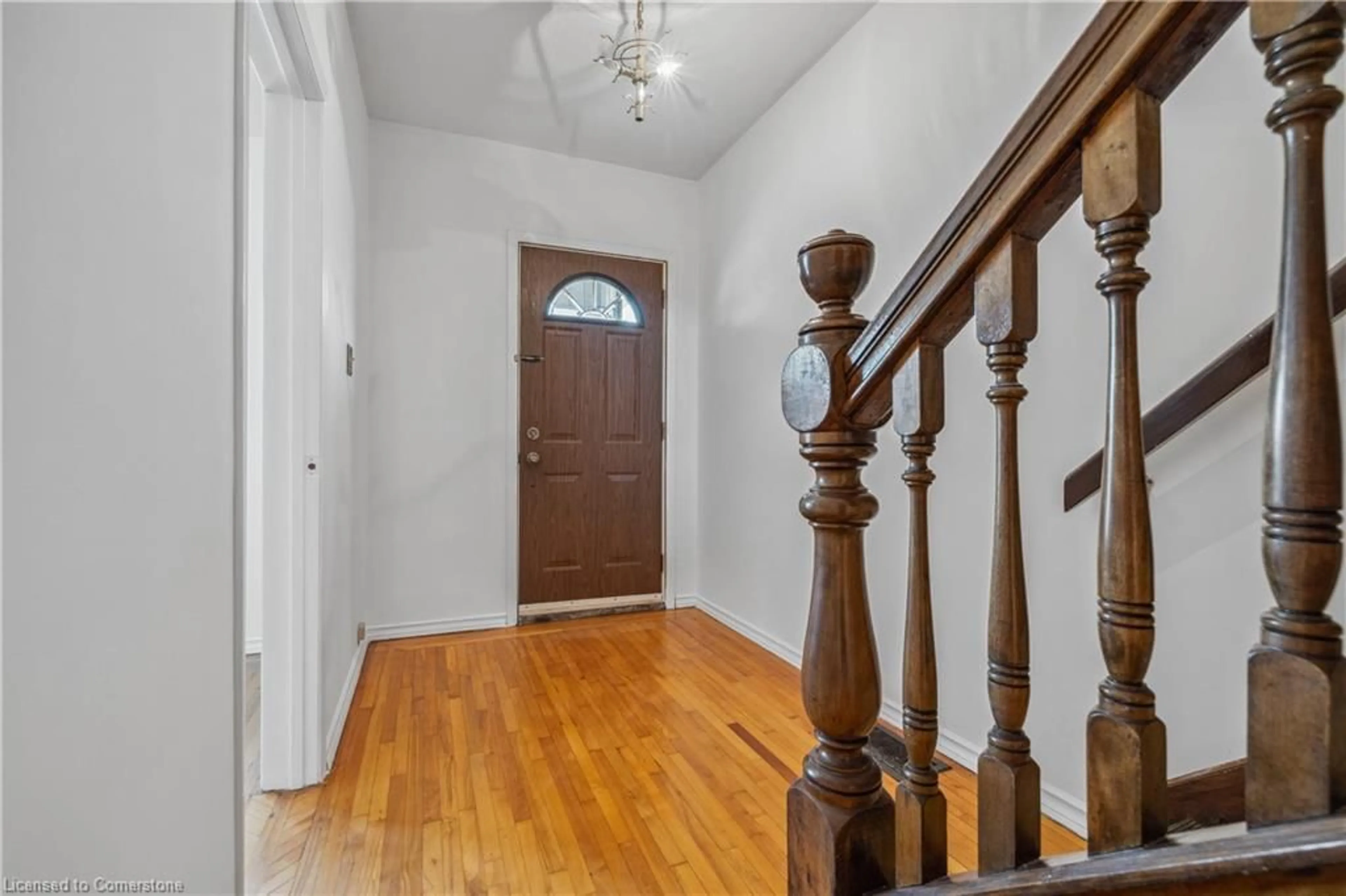 Indoor foyer, wood floors for 83 Barnesdale Ave, Hamilton Ontario L8L 6S2