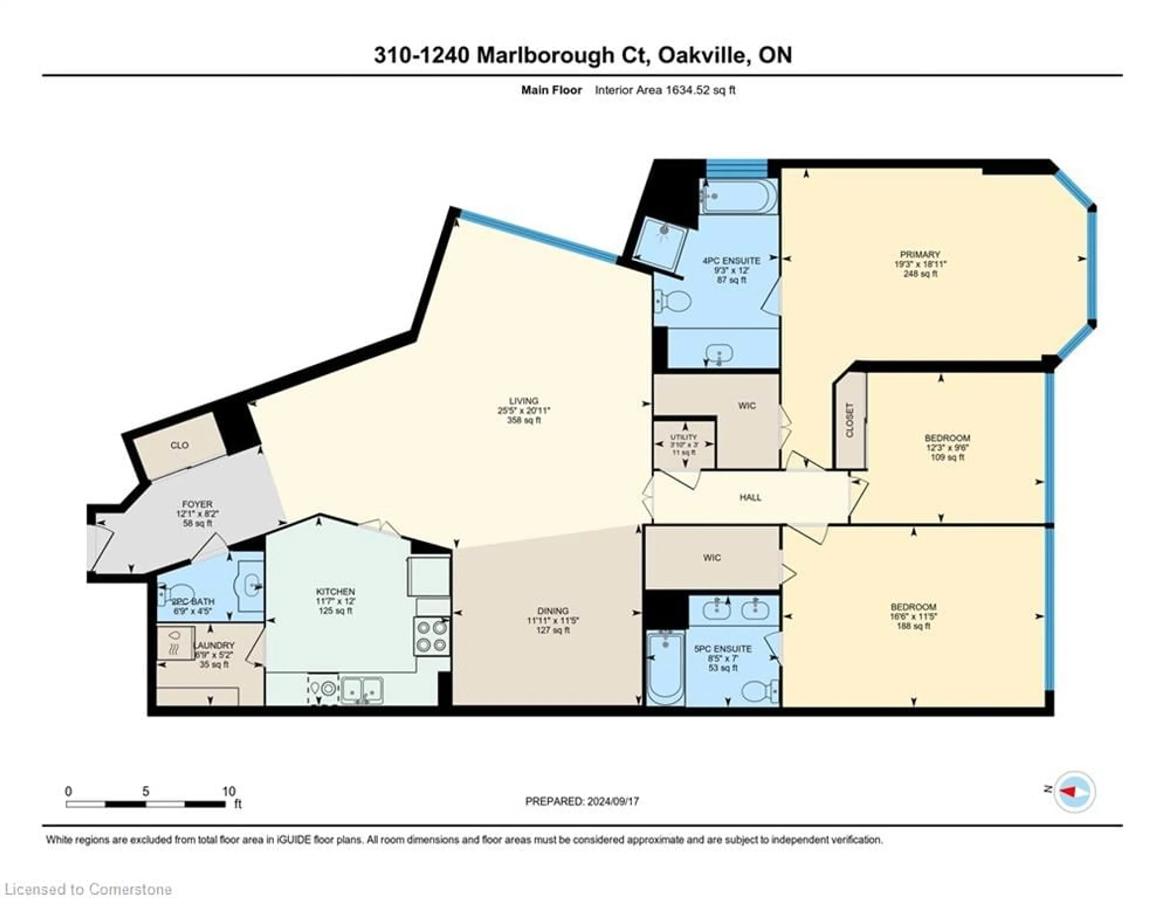 Floor plan for 1240 Marlborough Crt #310, Oakville Ontario L6H 3K7