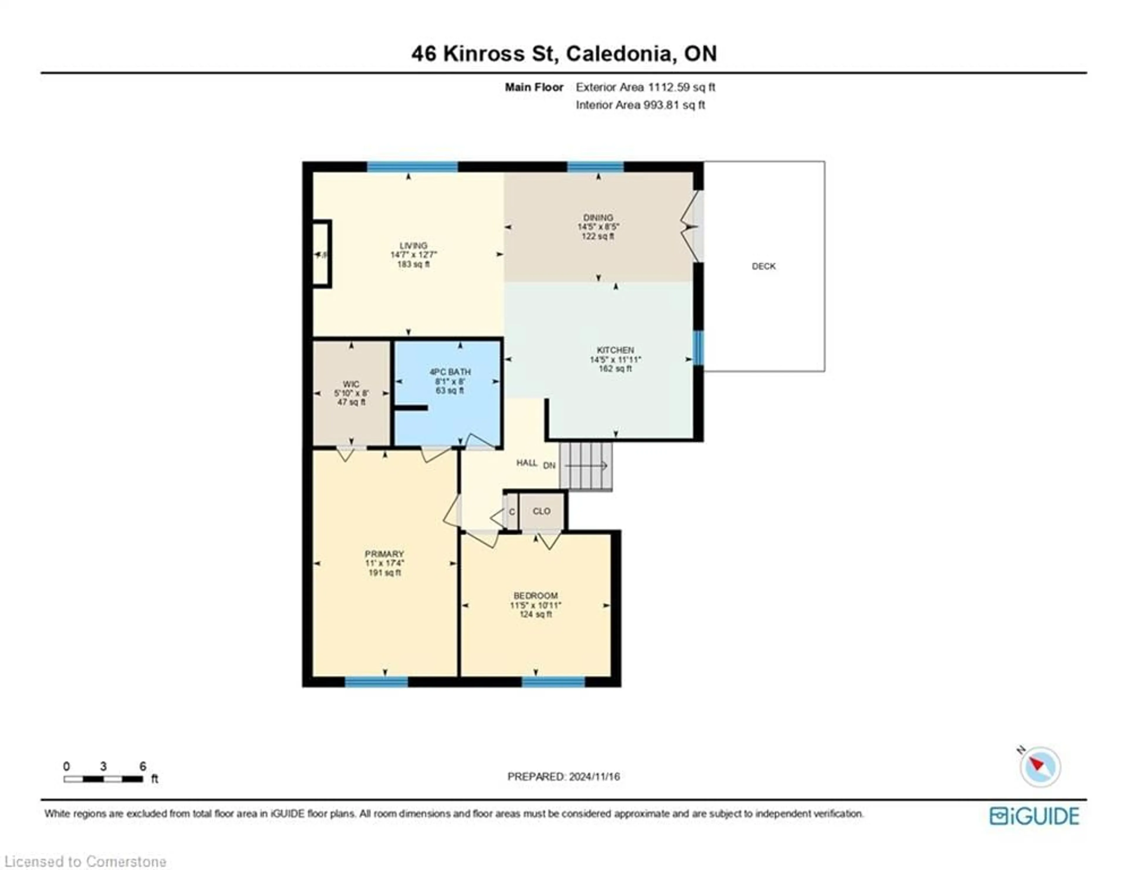 Floor plan for 46 Kinross St, Caledonia Ontario N3W 1J9