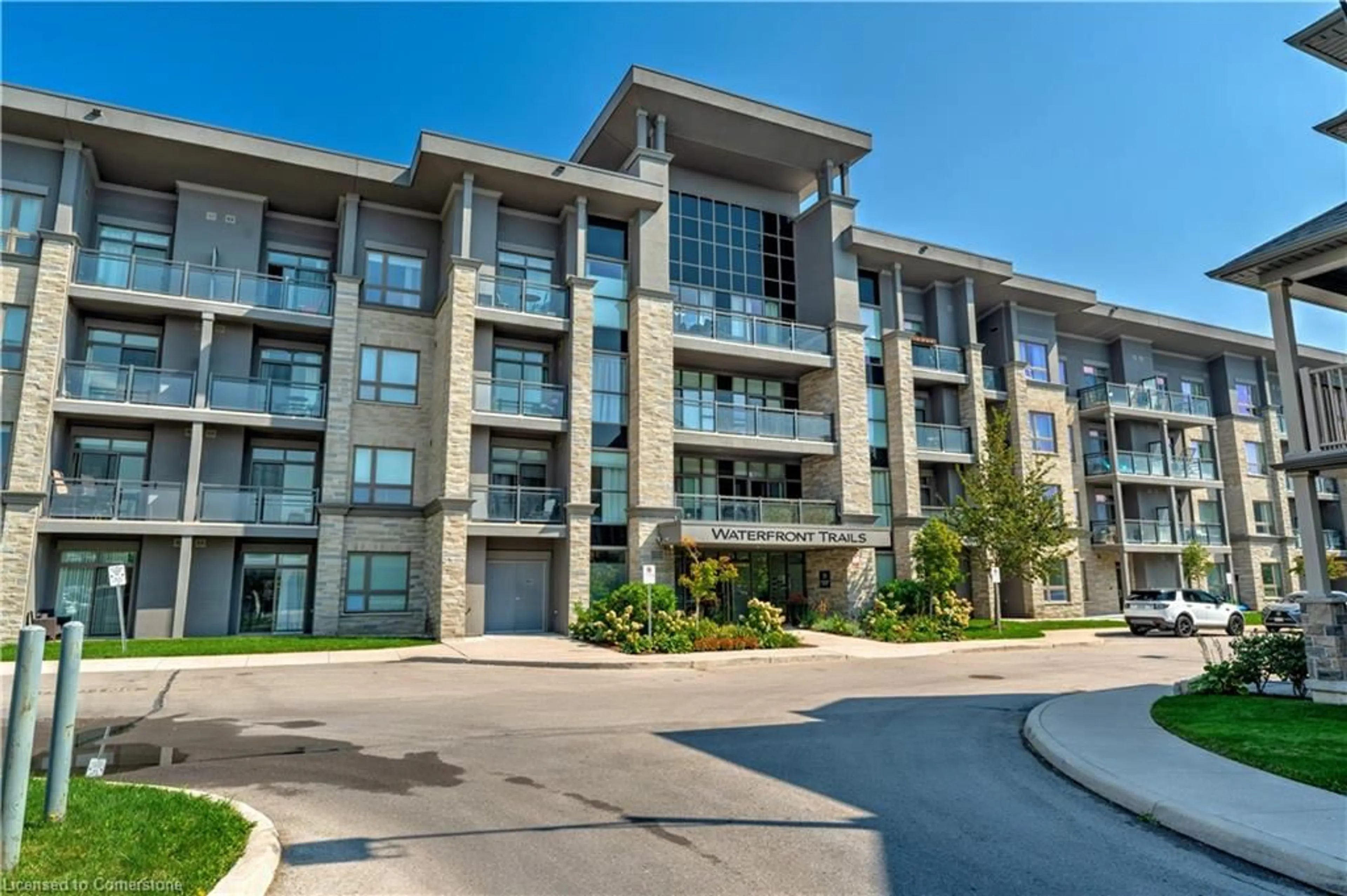 A pic from exterior of the house or condo, the front or back of building for 35 Southshore Cres #404, Stoney Creek Ontario L8E 0J2