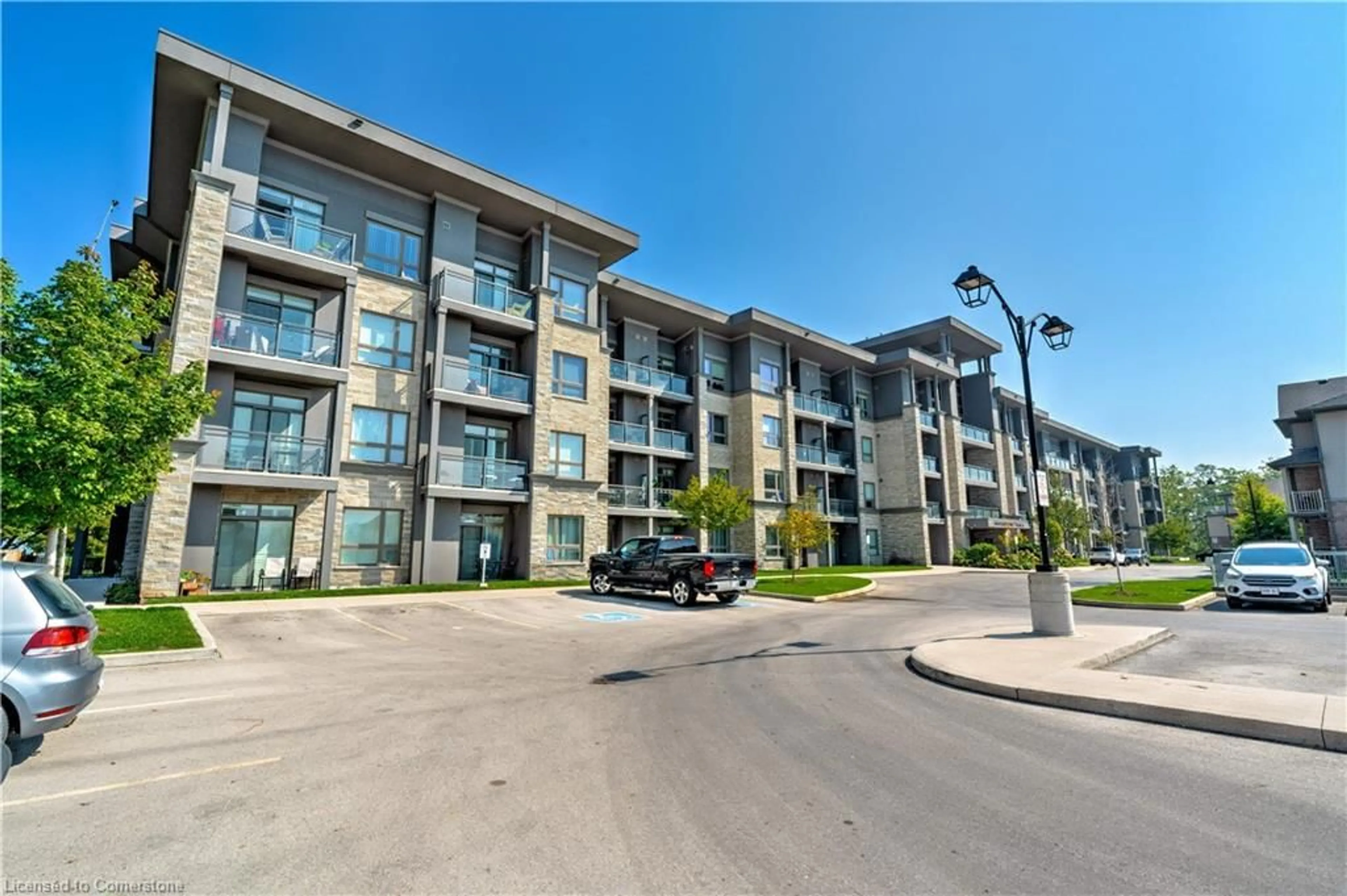 A pic from exterior of the house or condo, the front or back of building for 35 Southshore Cres #404, Stoney Creek Ontario L8E 0J2