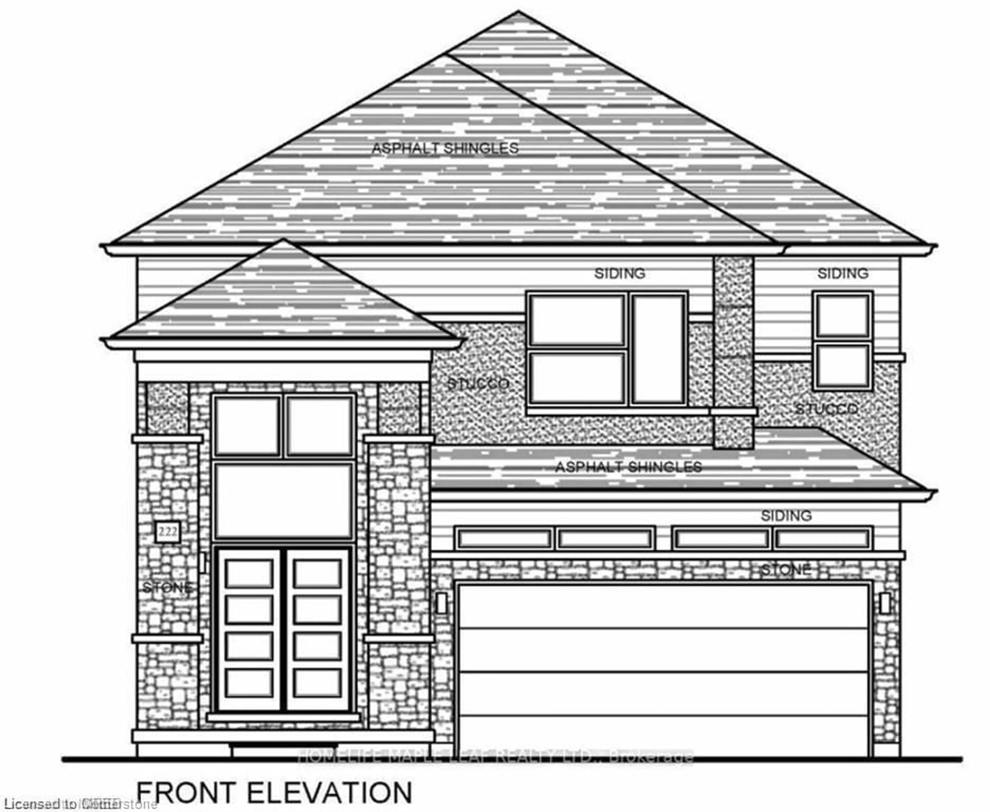 Frontside or backside of a home, the front or back of building for LOT 25 PHASE 3 Mckernan Ave, Brantford Ontario 000 000