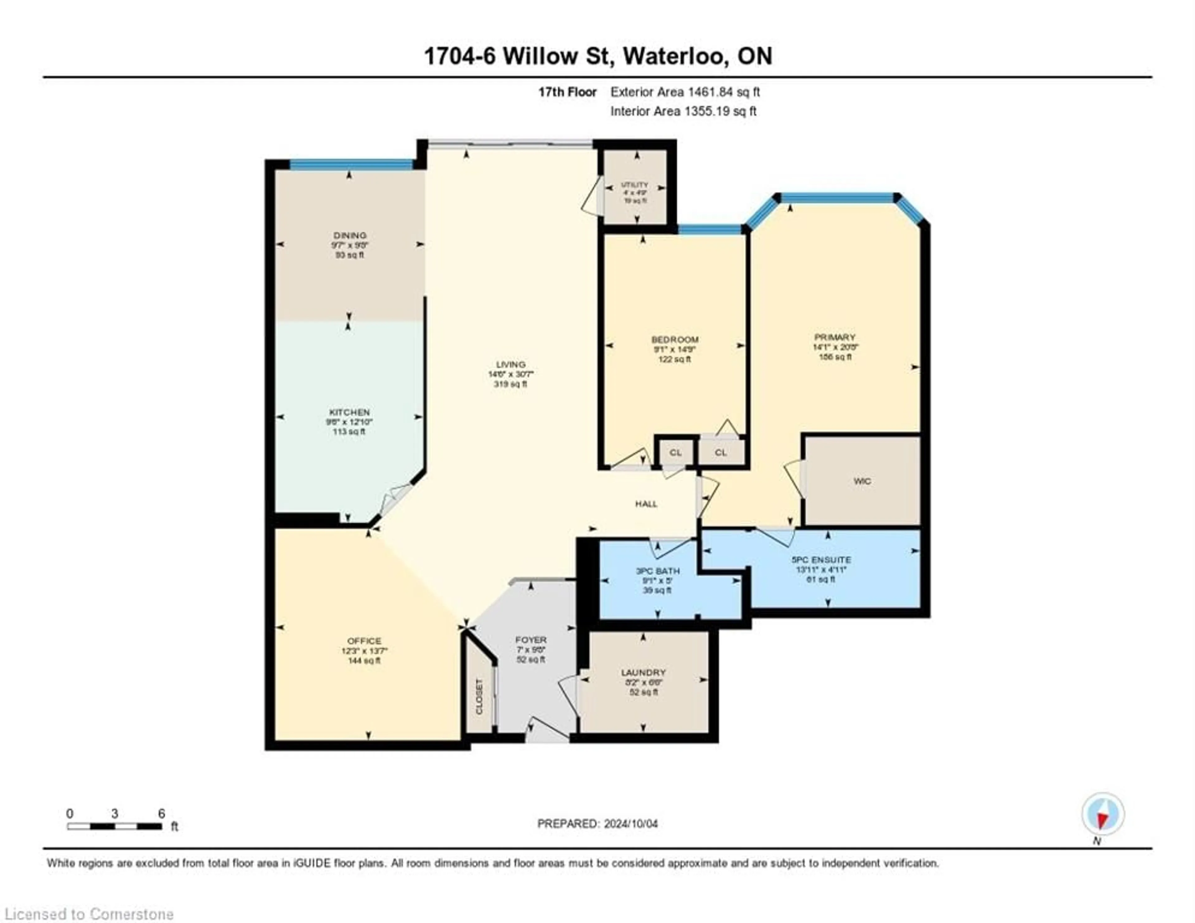 Floor plan for 6 Willow St #1704, Waterloo Ontario N2J 4S3