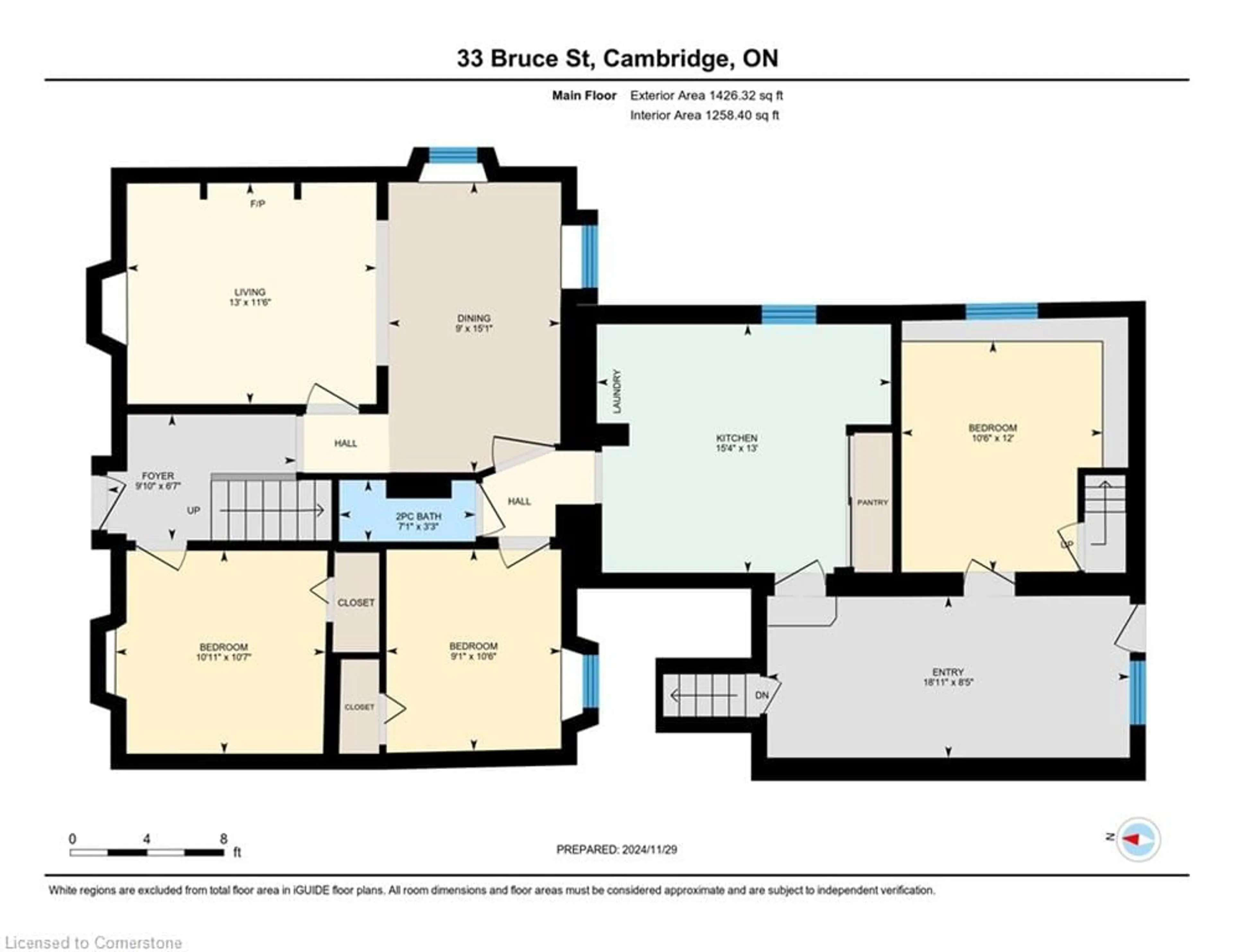 Floor plan for 33 Bruce St, Cambridge Ontario N1R 2E1