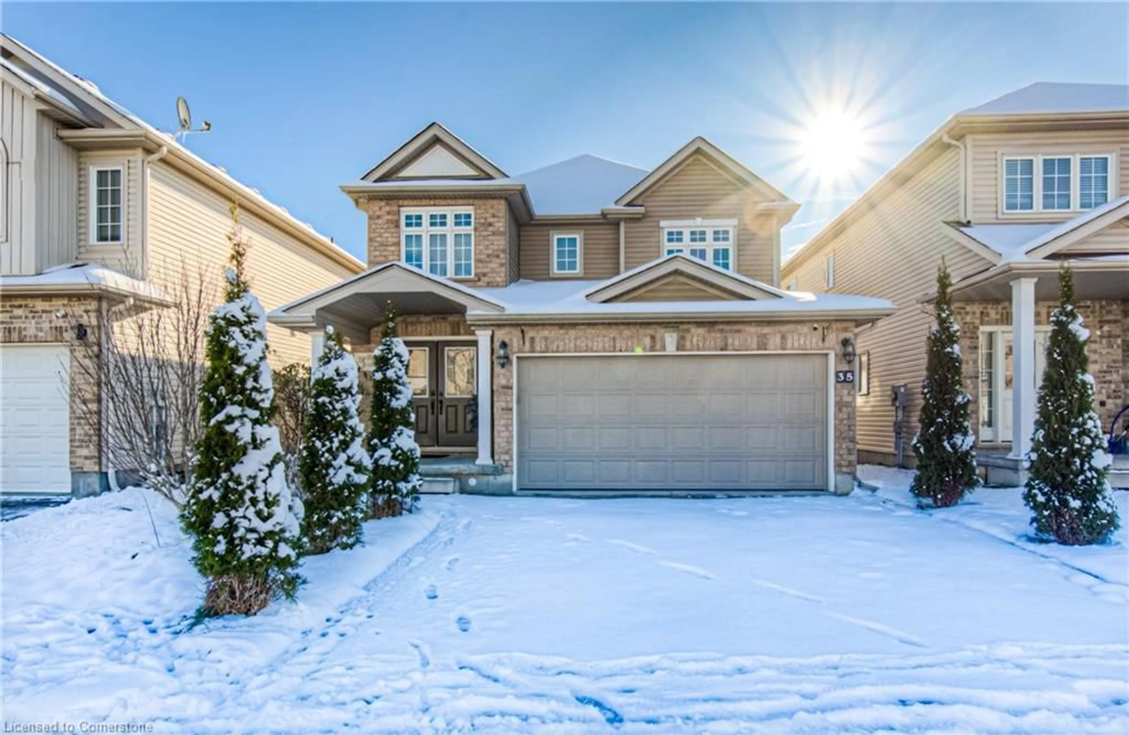 Frontside or backside of a home, the street view for 35 Sassafras St, Kitchener Ontario N2N 3S1