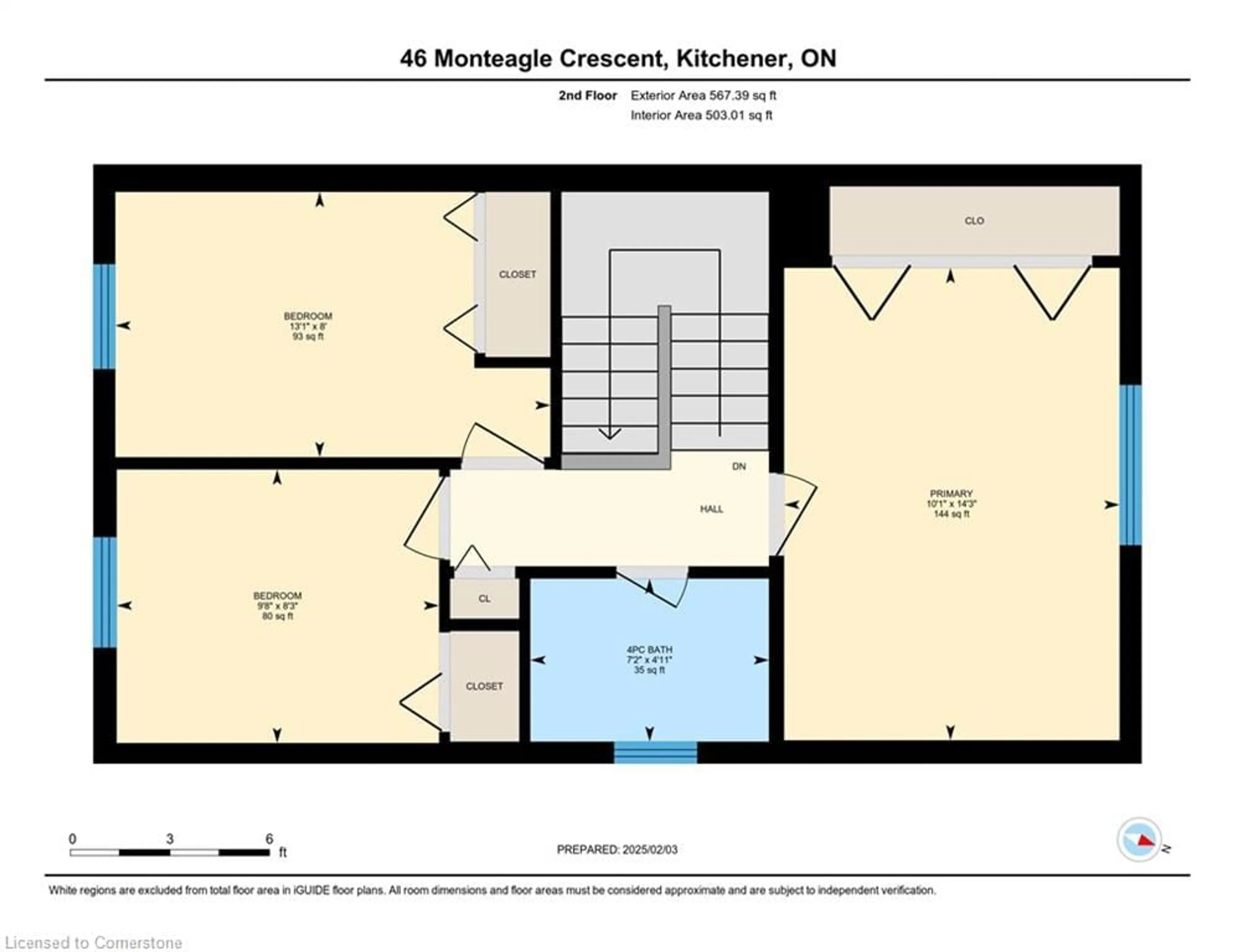 Floor plan for 46 Monteagle Cres, Kitchener Ontario N2N 1N1