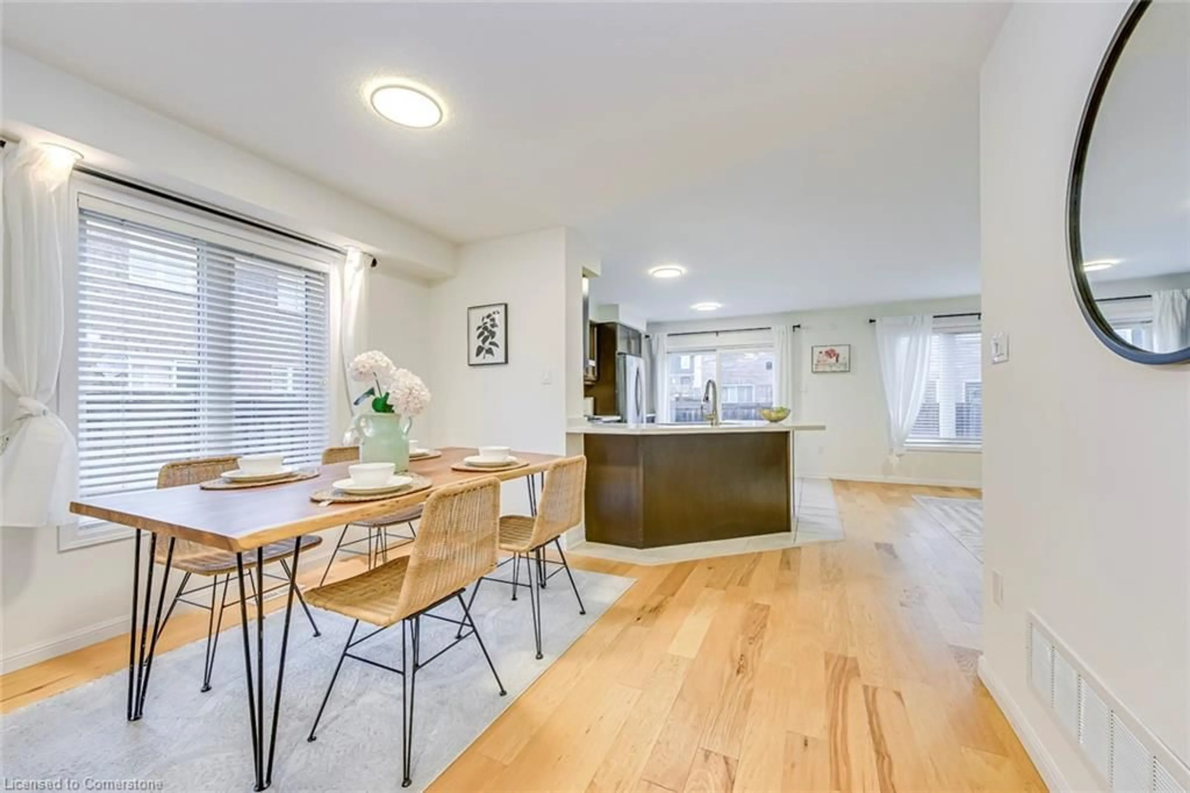 Dining room, wood/laminate floor for 614 Cargill Path, Milton Ontario L9T 7X2