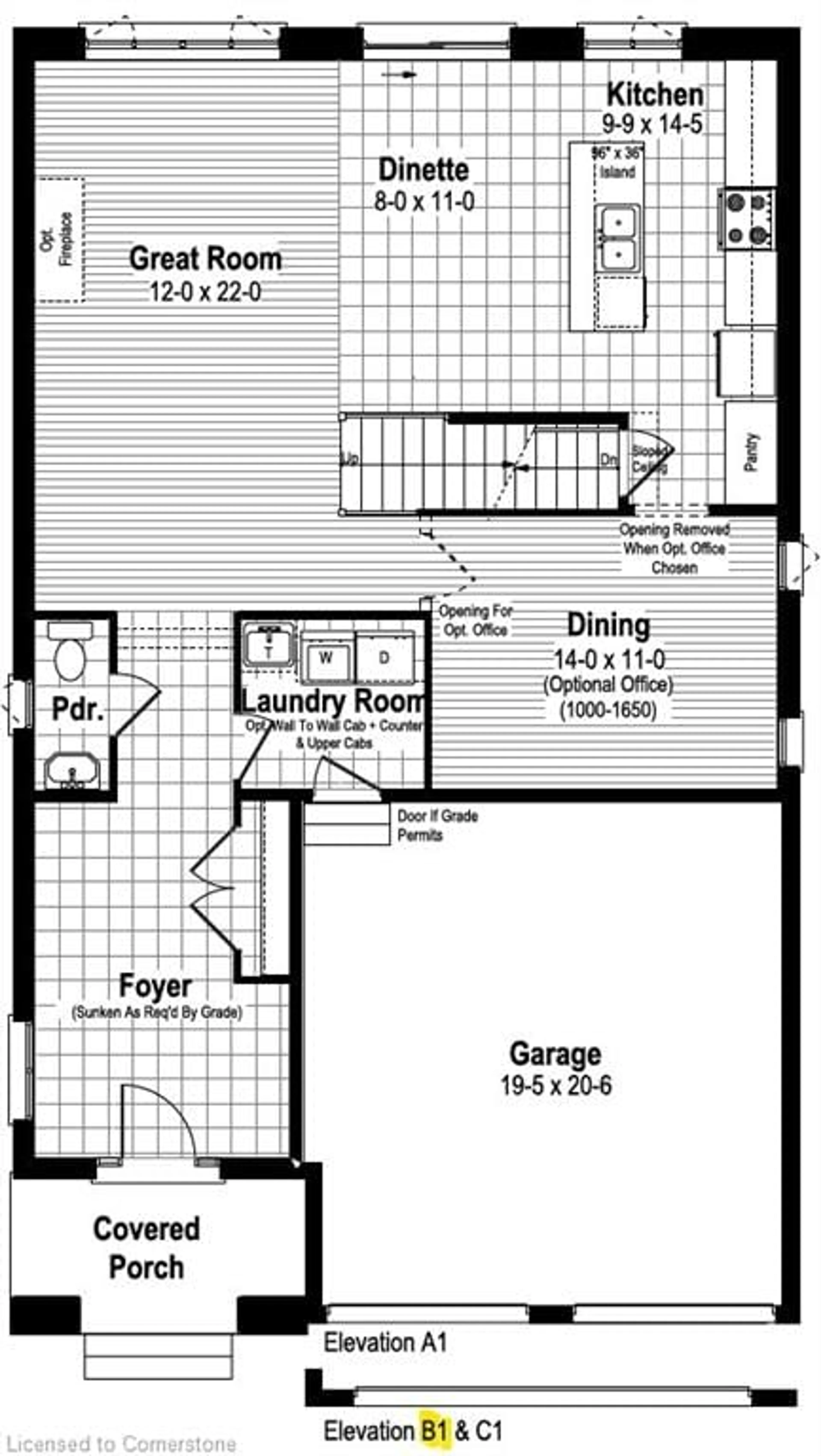 Floor plan for 105 Shaded Creek Dr #Lot 0018, Kitchener Ontario N2P 0K7