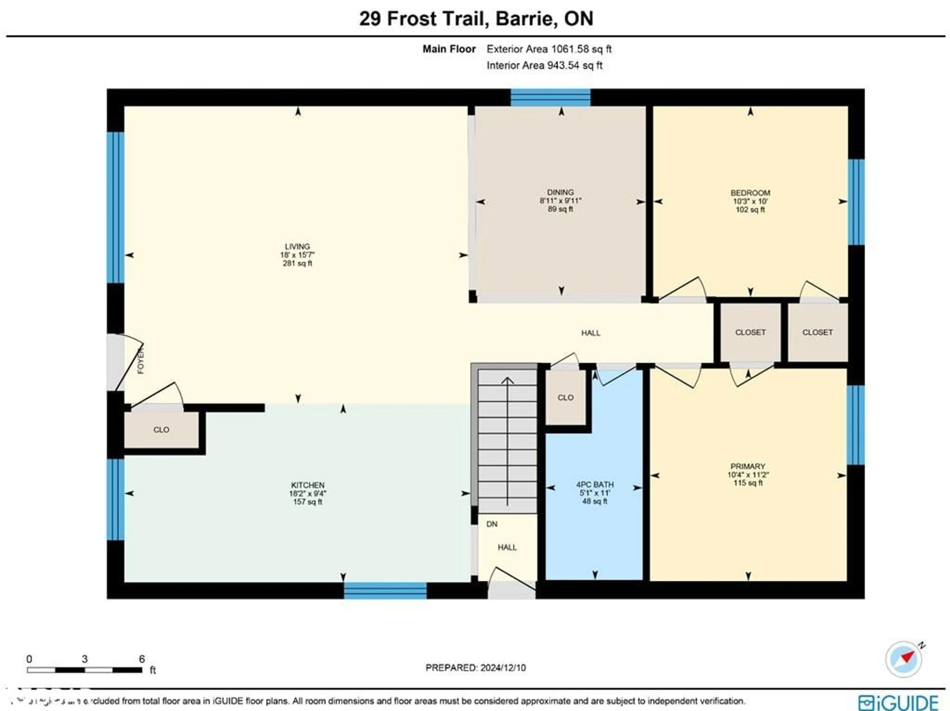 Floor plan for 29 Frost Trail, Barrie Ontario L4N 4X2