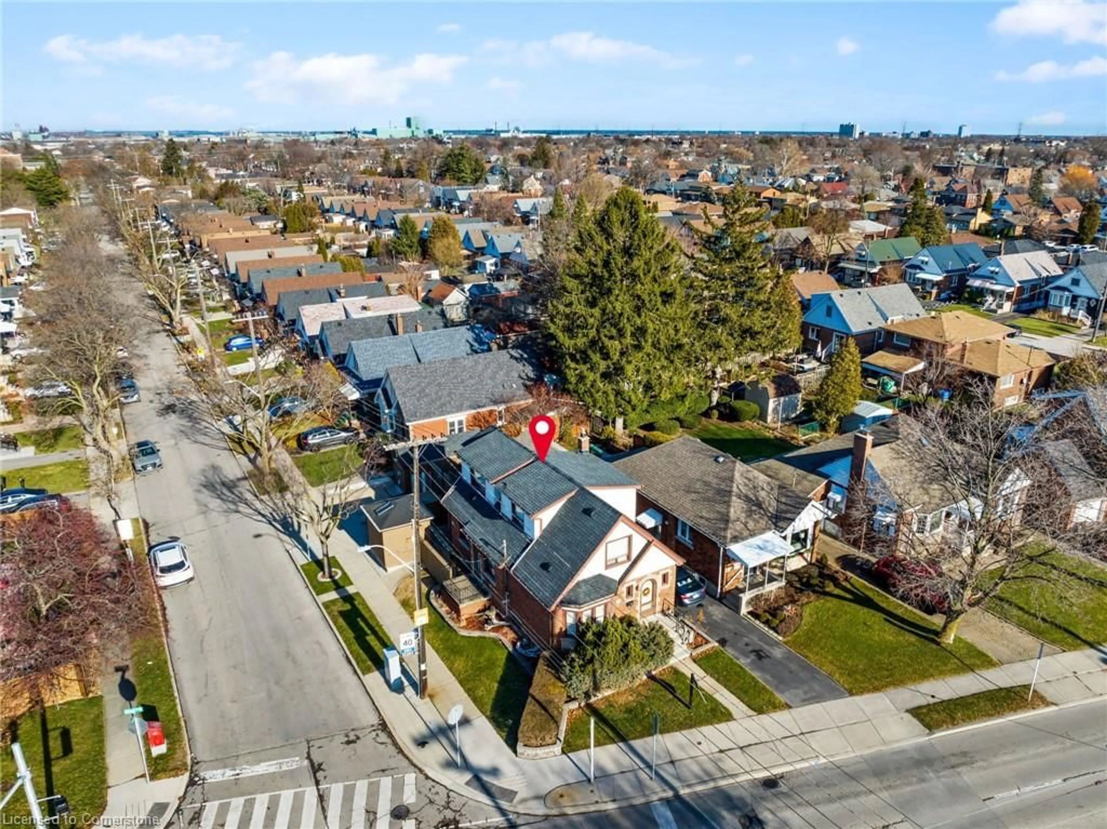 A pic from outside/outdoor area/front of a property/back of a property/a pic from drone, street for 1671 King St, Hamilton Ontario L8K 1V2