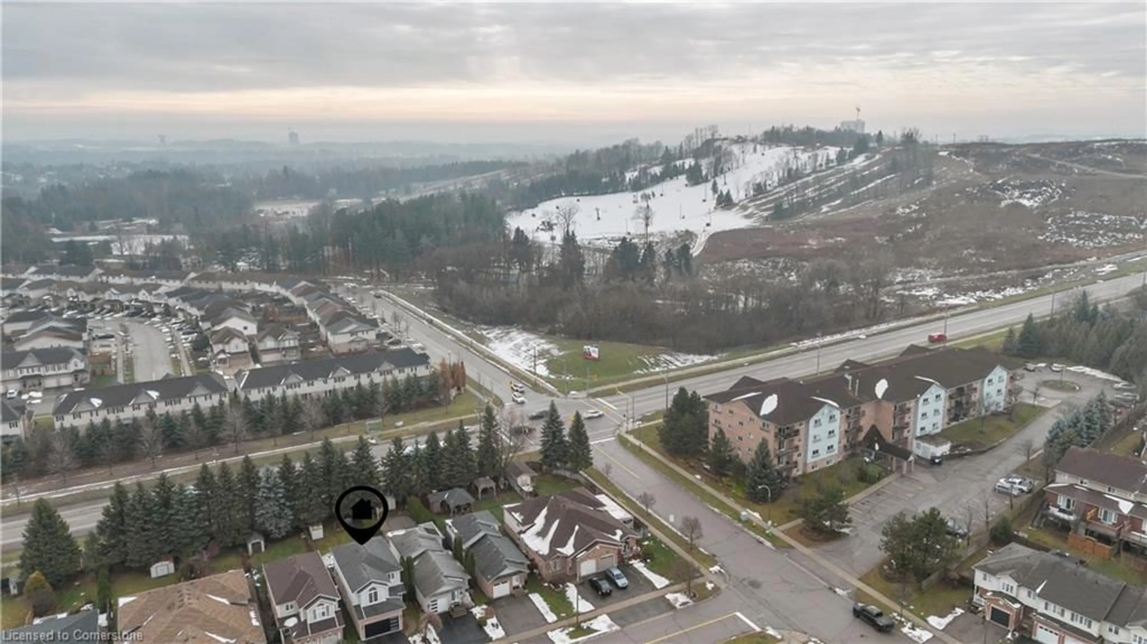 A pic from outside/outdoor area/front of a property/back of a property/a pic from drone, mountain view for 15 Briarfield St, Kitchener Ontario N2A 4B6