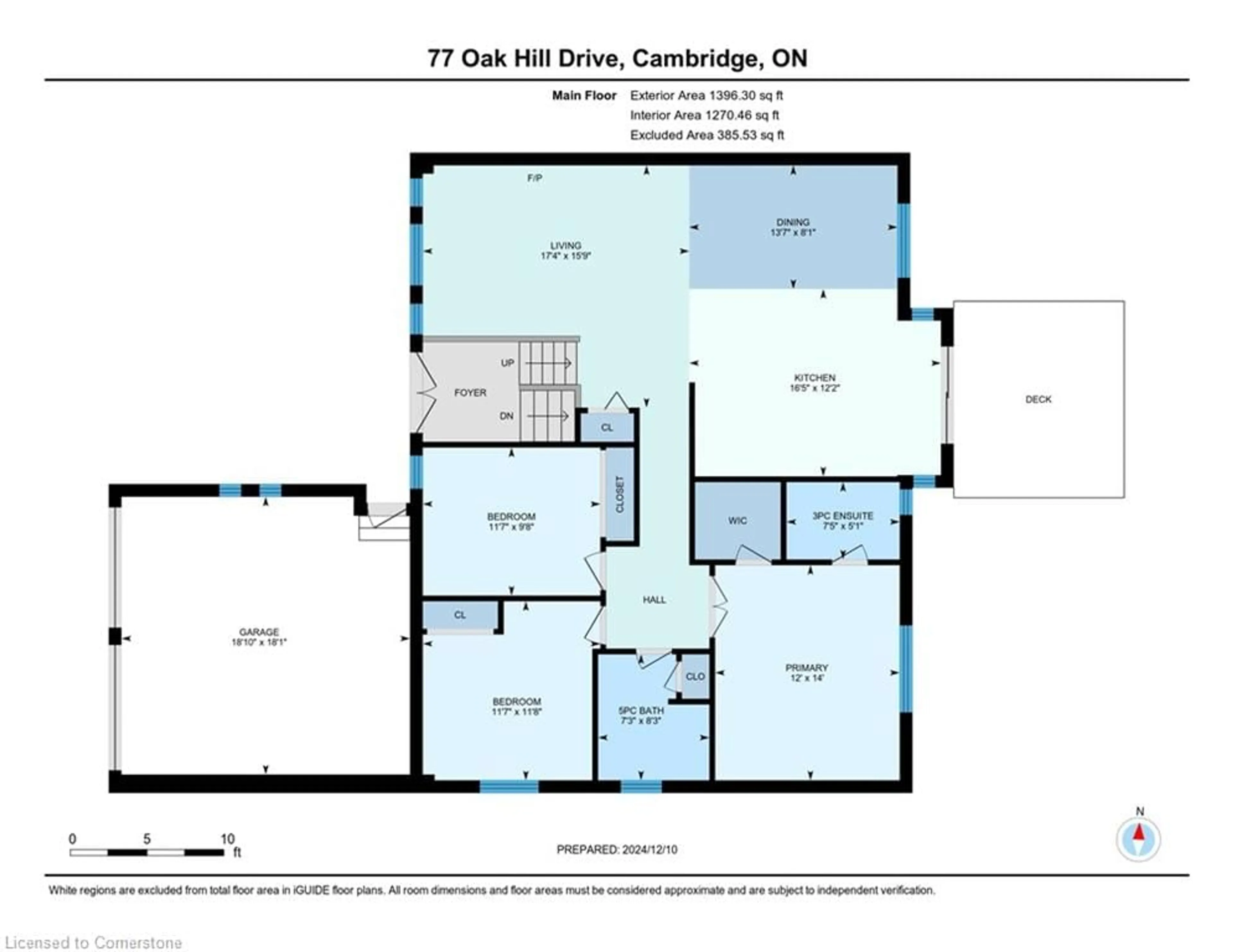 Floor plan for 77 Oak Hill Dr, Cambridge Ontario N1S 4Z8