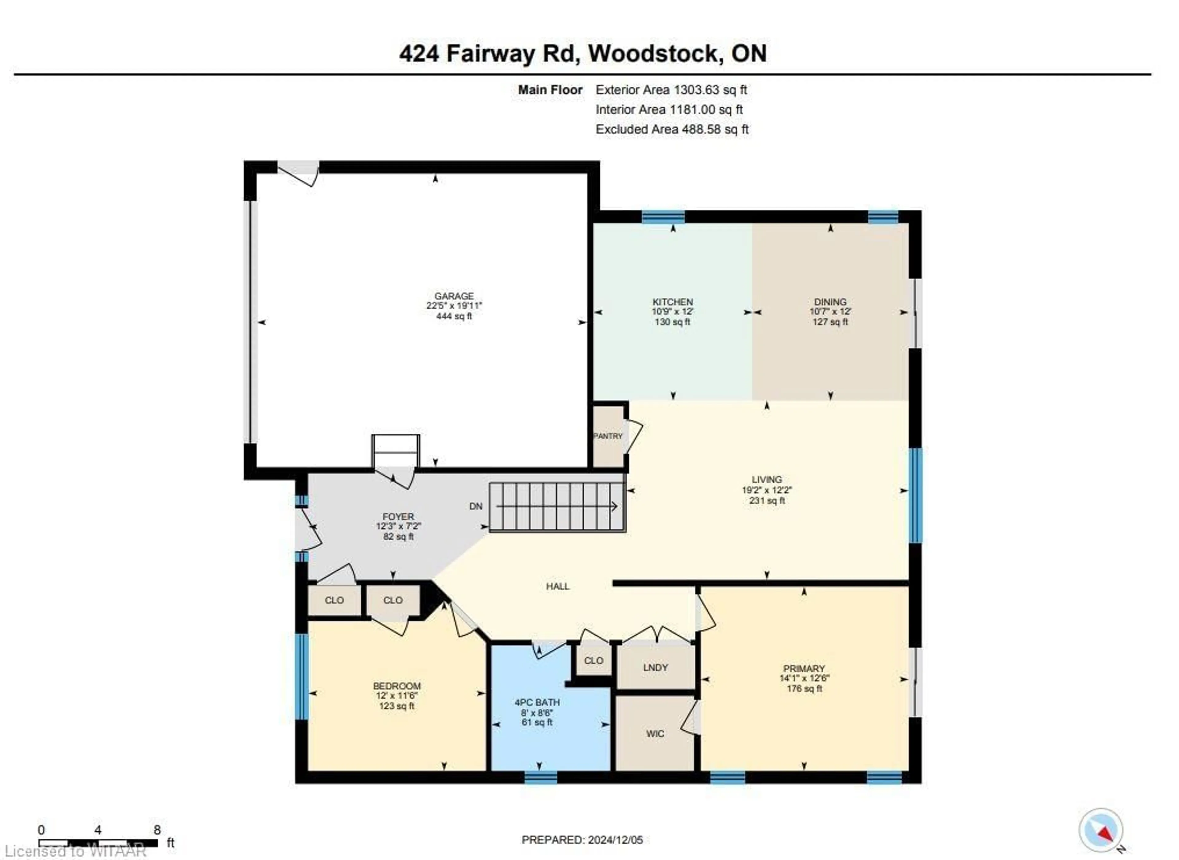 Floor plan for 424 Fairway Rd, Woodstock Ontario N4T 0E1