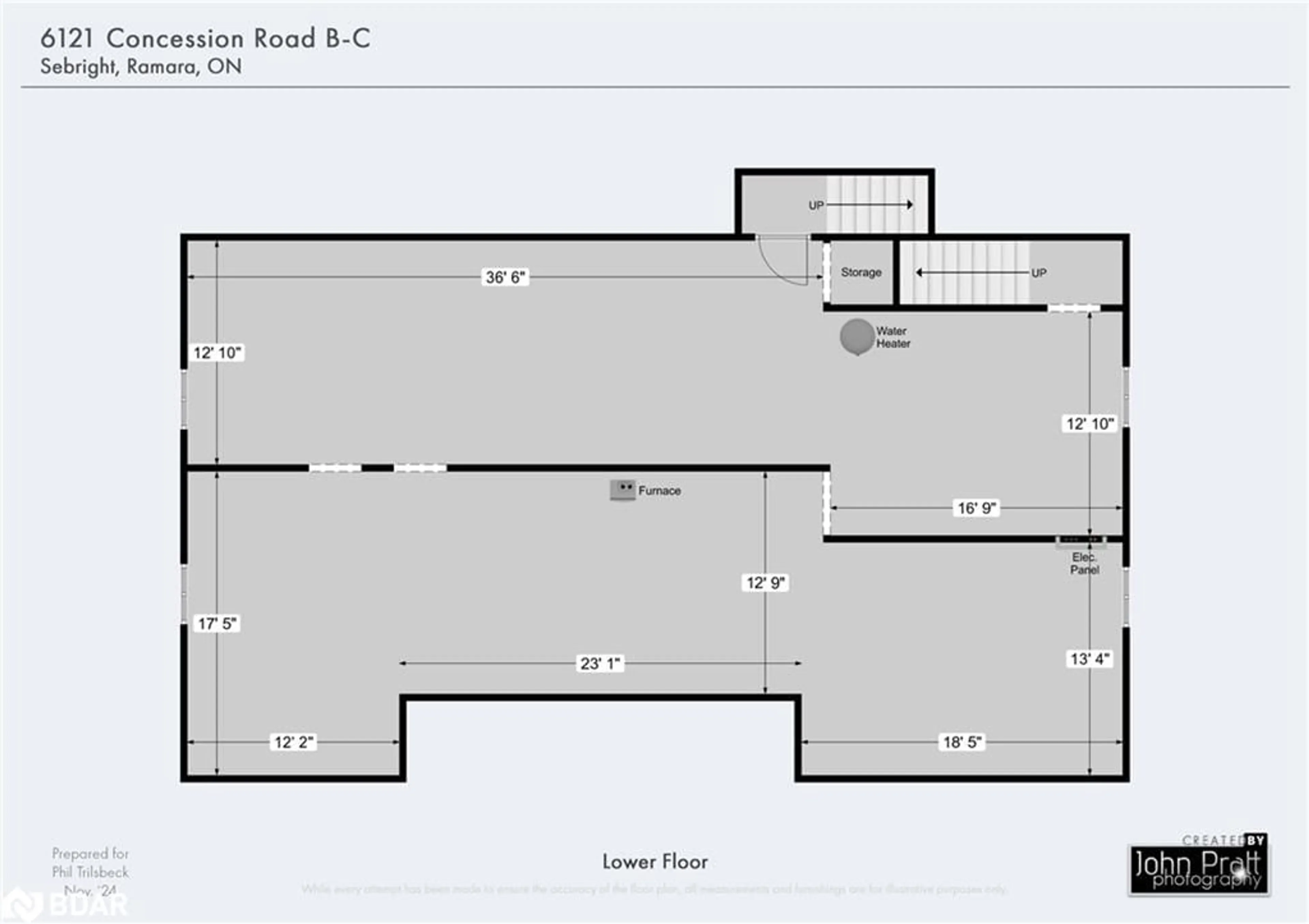 Floor plan for 6121 Concession Rd B-C, Ramara Ontario L3V 0L7