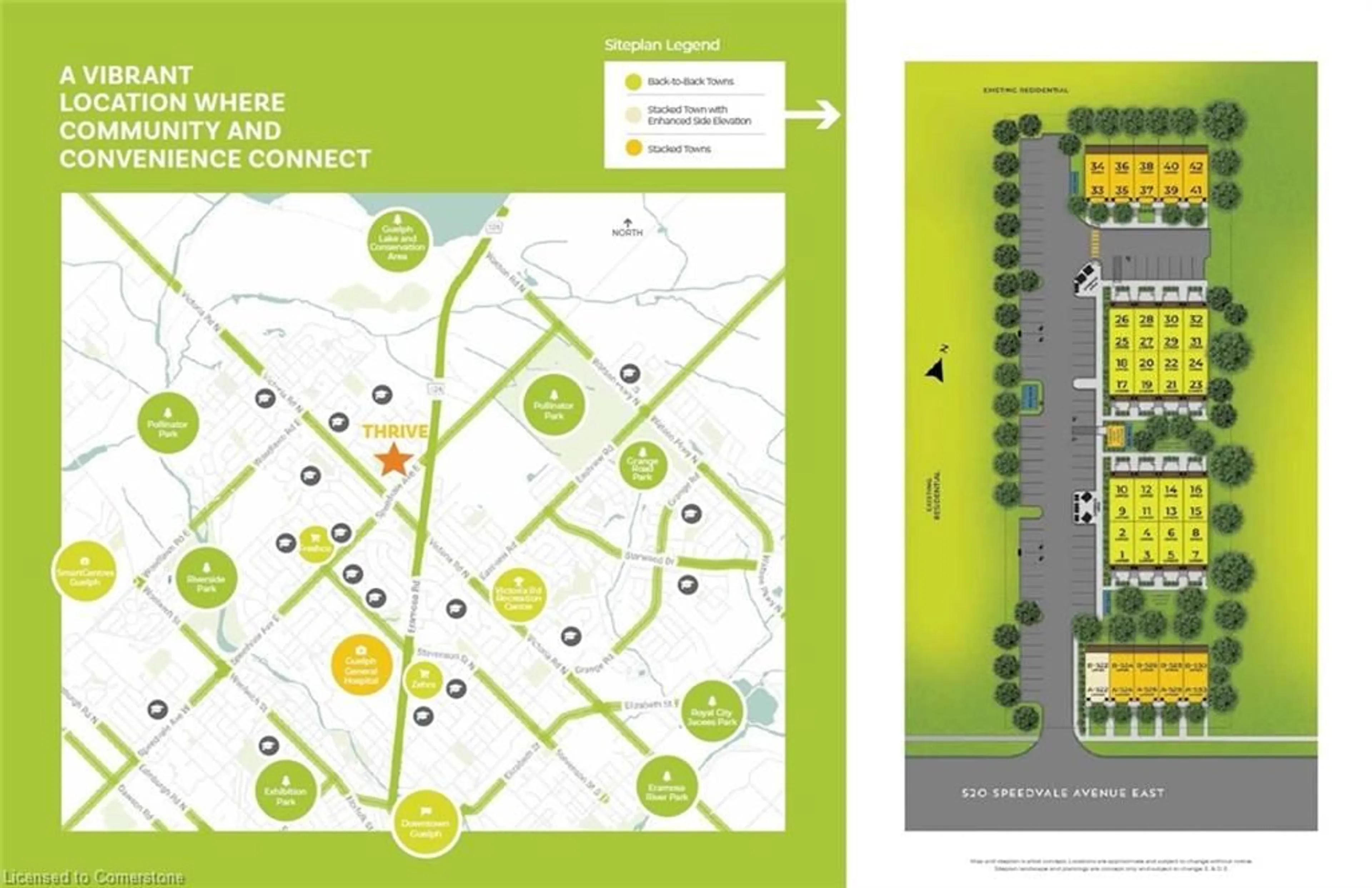 Picture of a map for 520 Speedvale Ave #B524, Guelph Ontario N1E 1P6