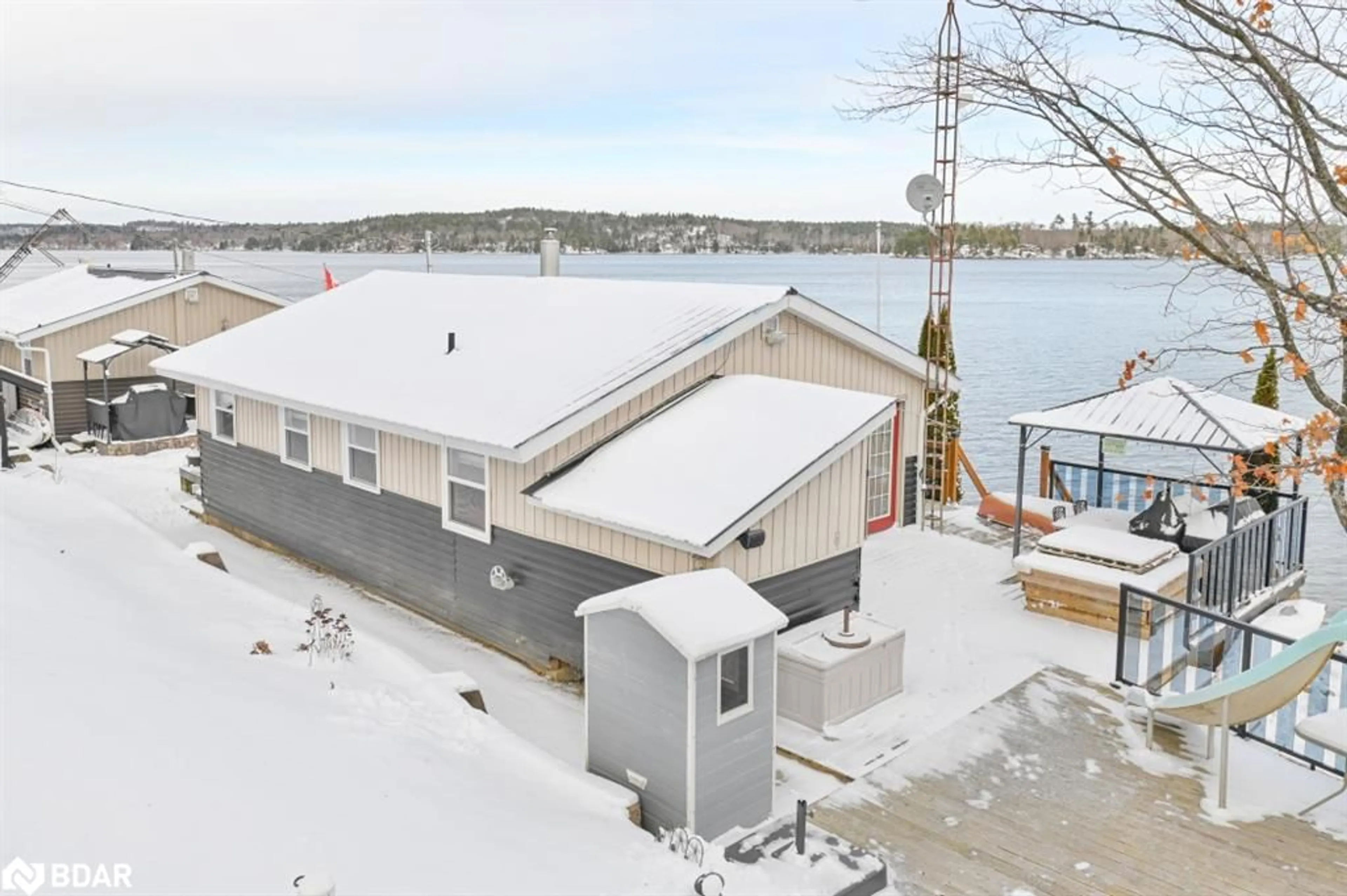 A pic from outside/outdoor area/front of a property/back of a property/a pic from drone, water/lake/river/ocean view for 17189 A Highway 41, Cloyne Ontario K0H 1K0