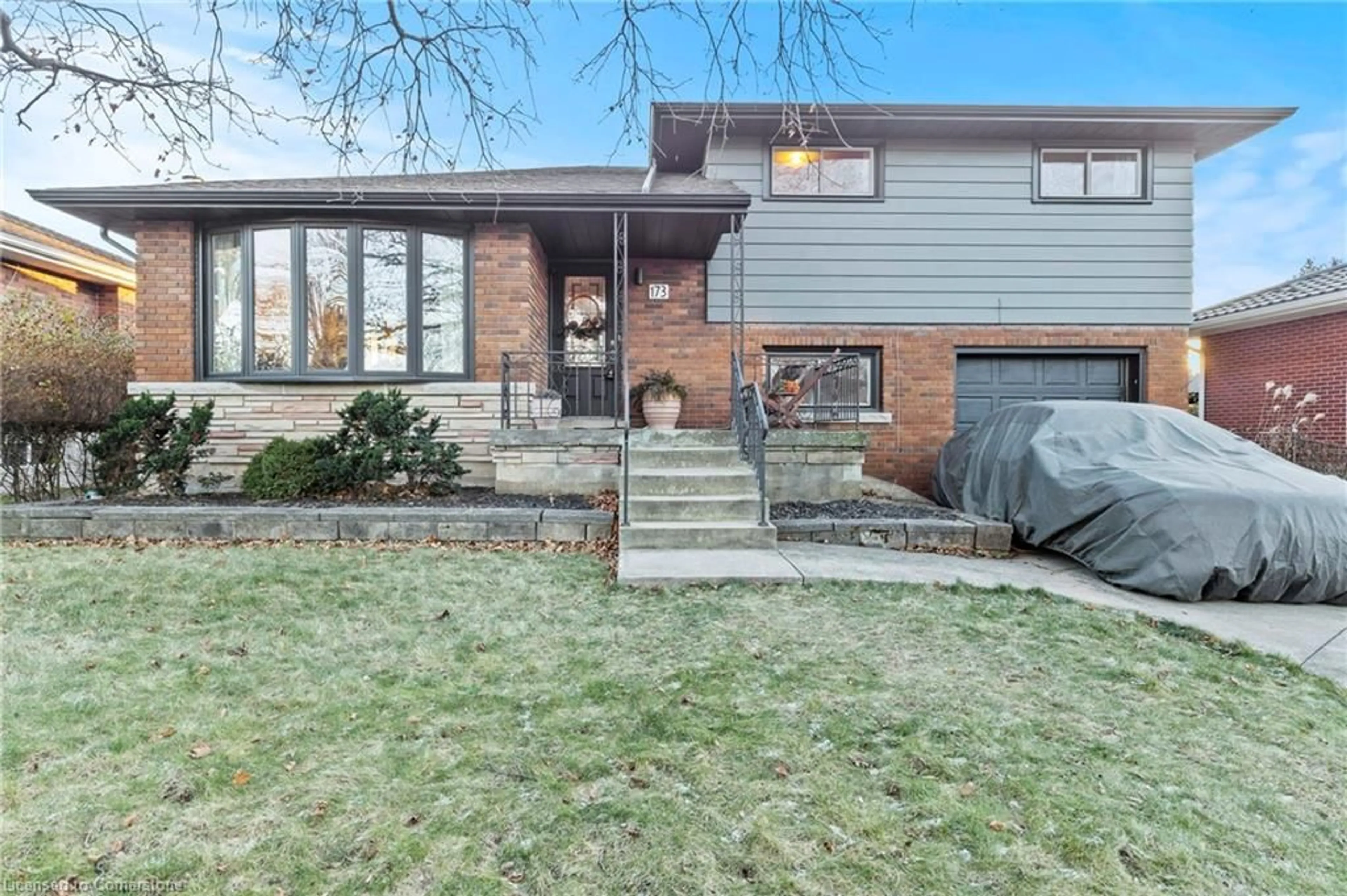 Home with brick exterior material, street for 173 Columbia Dr, Hamilton Ontario L9C 3Y7