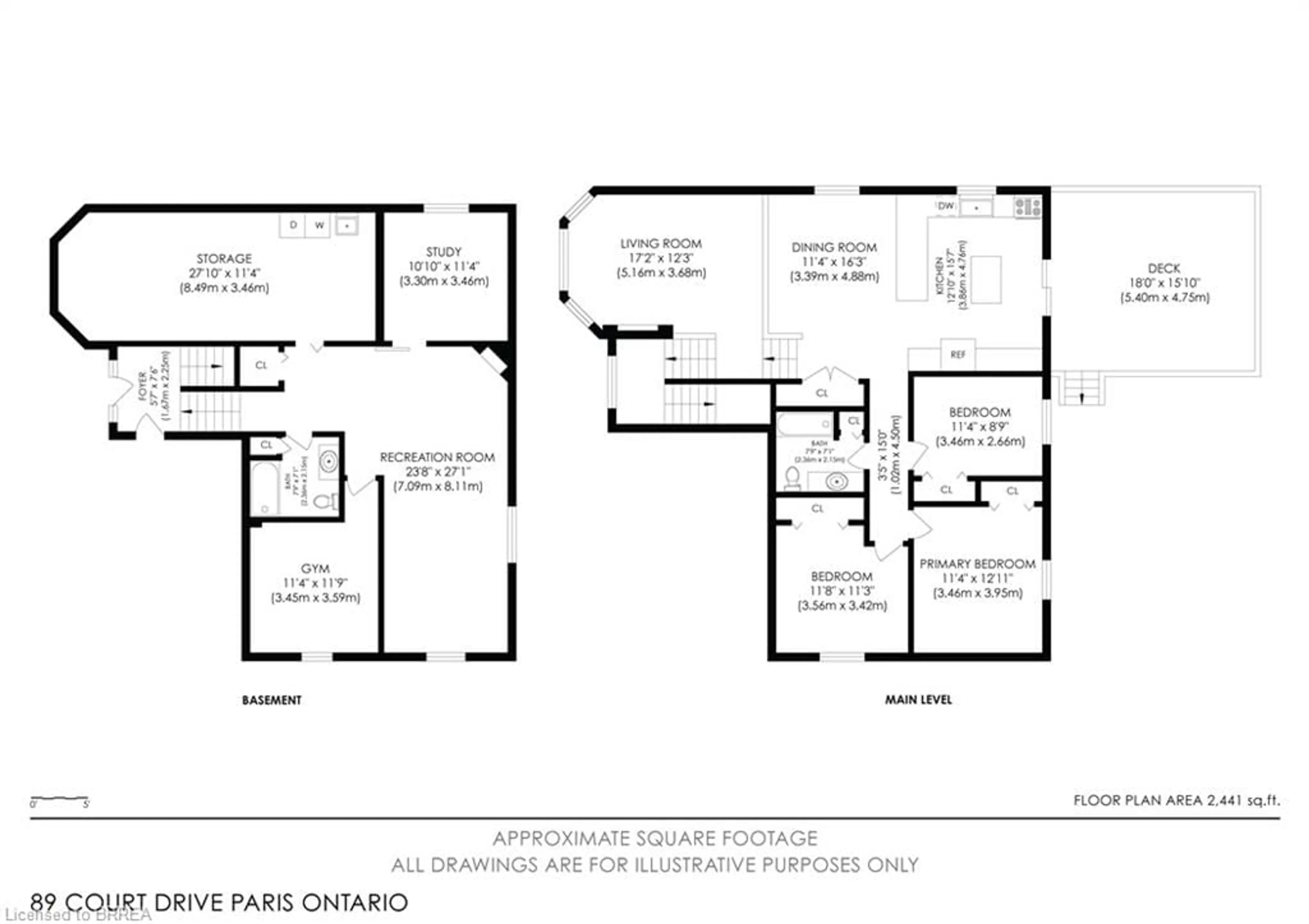 Floor plan for 89 Court Dr, Paris Ontario N3L 4G7