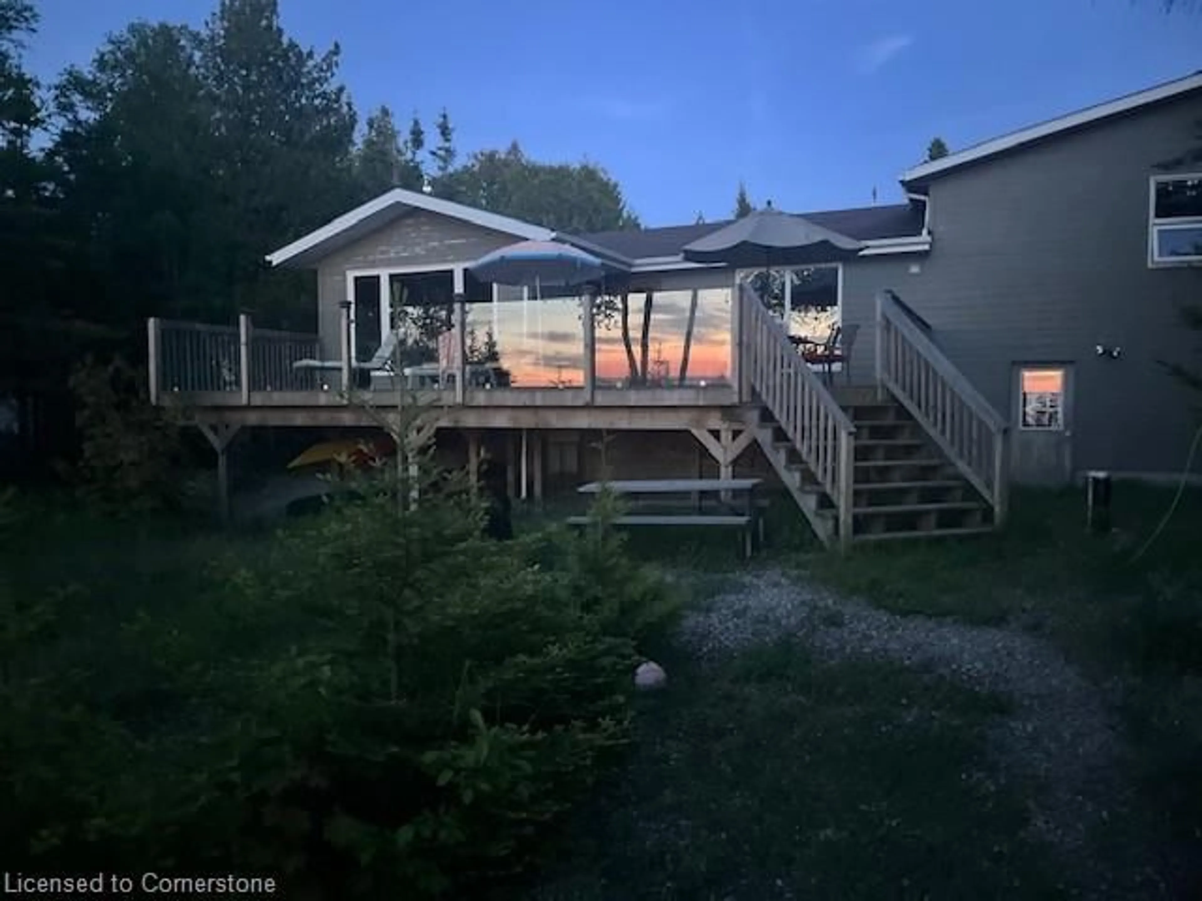 A pic from outside/outdoor area/front of a property/back of a property/a pic from drone, water/lake/river/ocean view for 62 Zorra Dr, Tobermory Ontario N0H 2R0