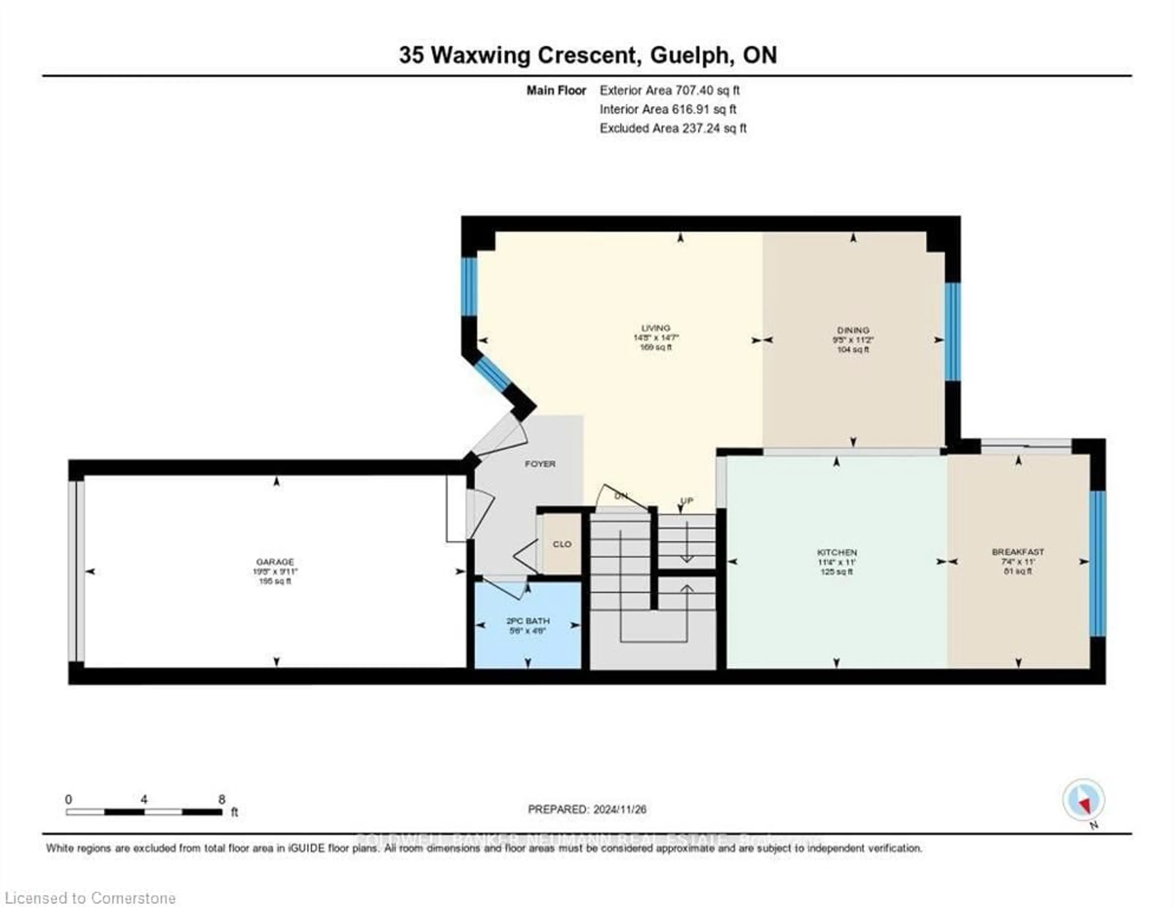 Floor plan for 35 Waxwing Cres, Guelph Ontario N1C 1E3