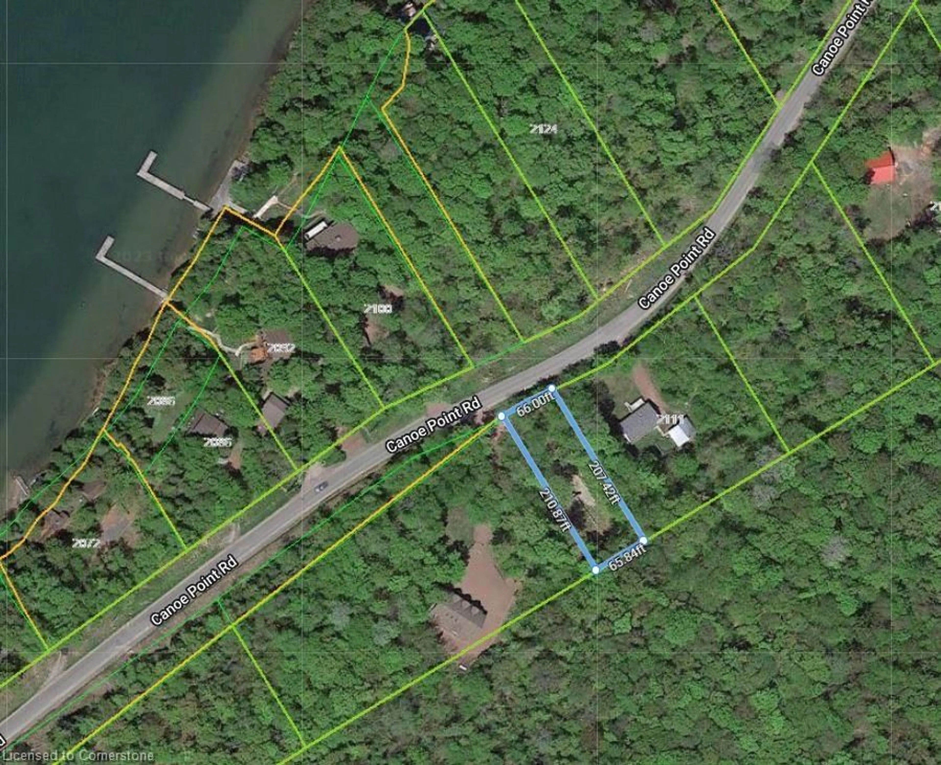 A pic from outside/outdoor area/front of a property/back of a property/a pic from drone, water/lake/river/ocean view for LOT 6 Canoe Point Rd, St. Joseph Island Ontario P0R 1J0