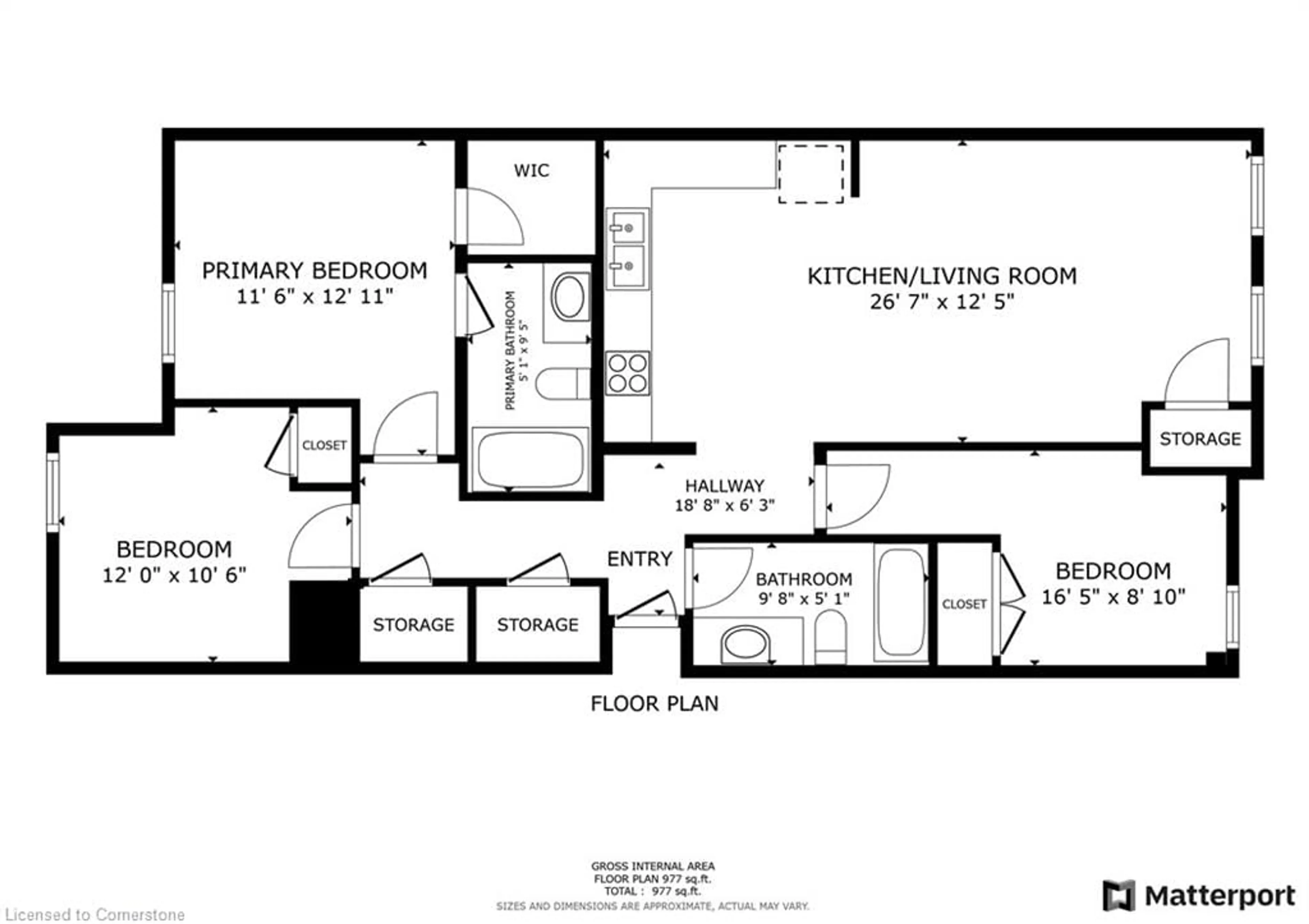 Floor plan for 261 Woodbine Ave #71, Kitchener Ontario N2R 0S7