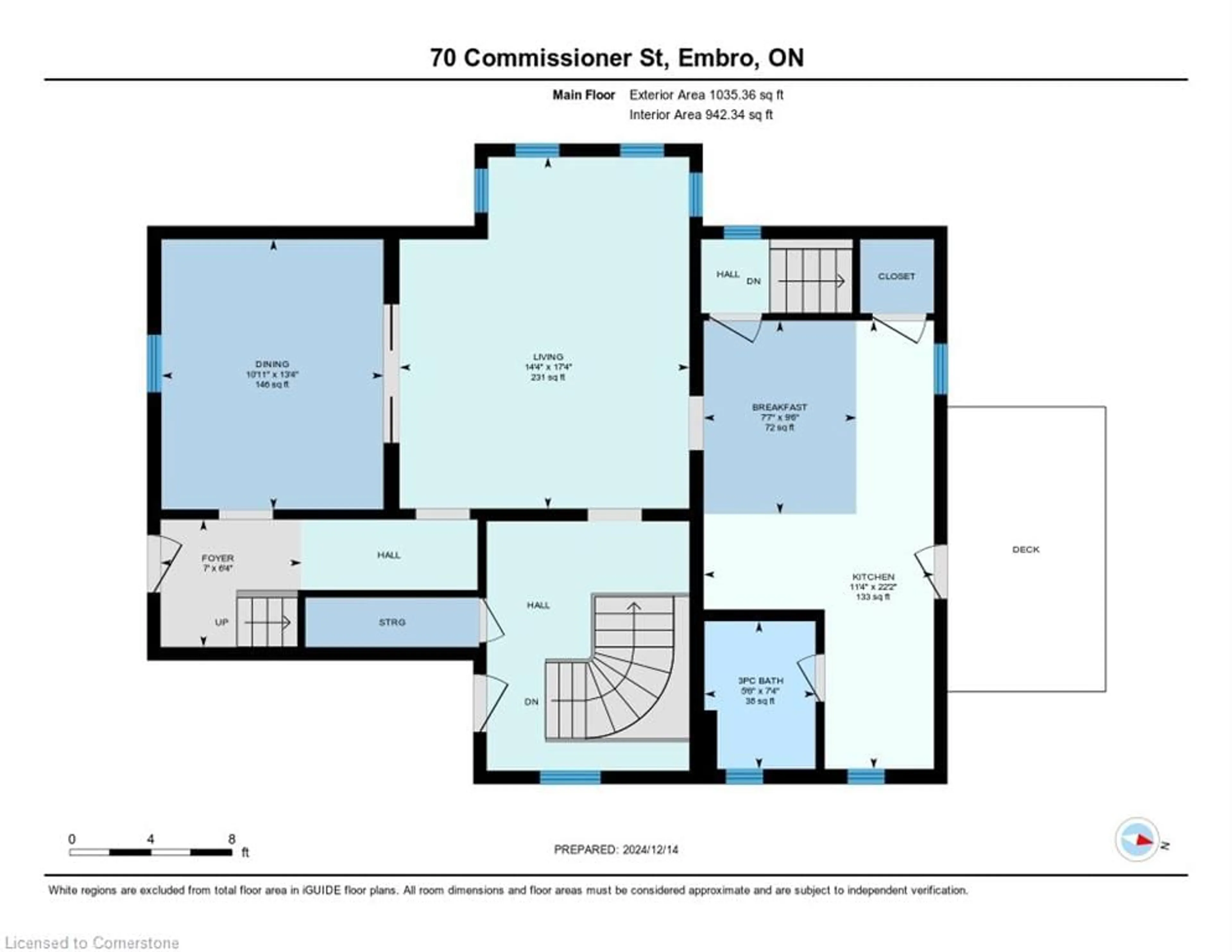 Floor plan for 70 Commissioners St W St, Embro Ontario N0J 1J0